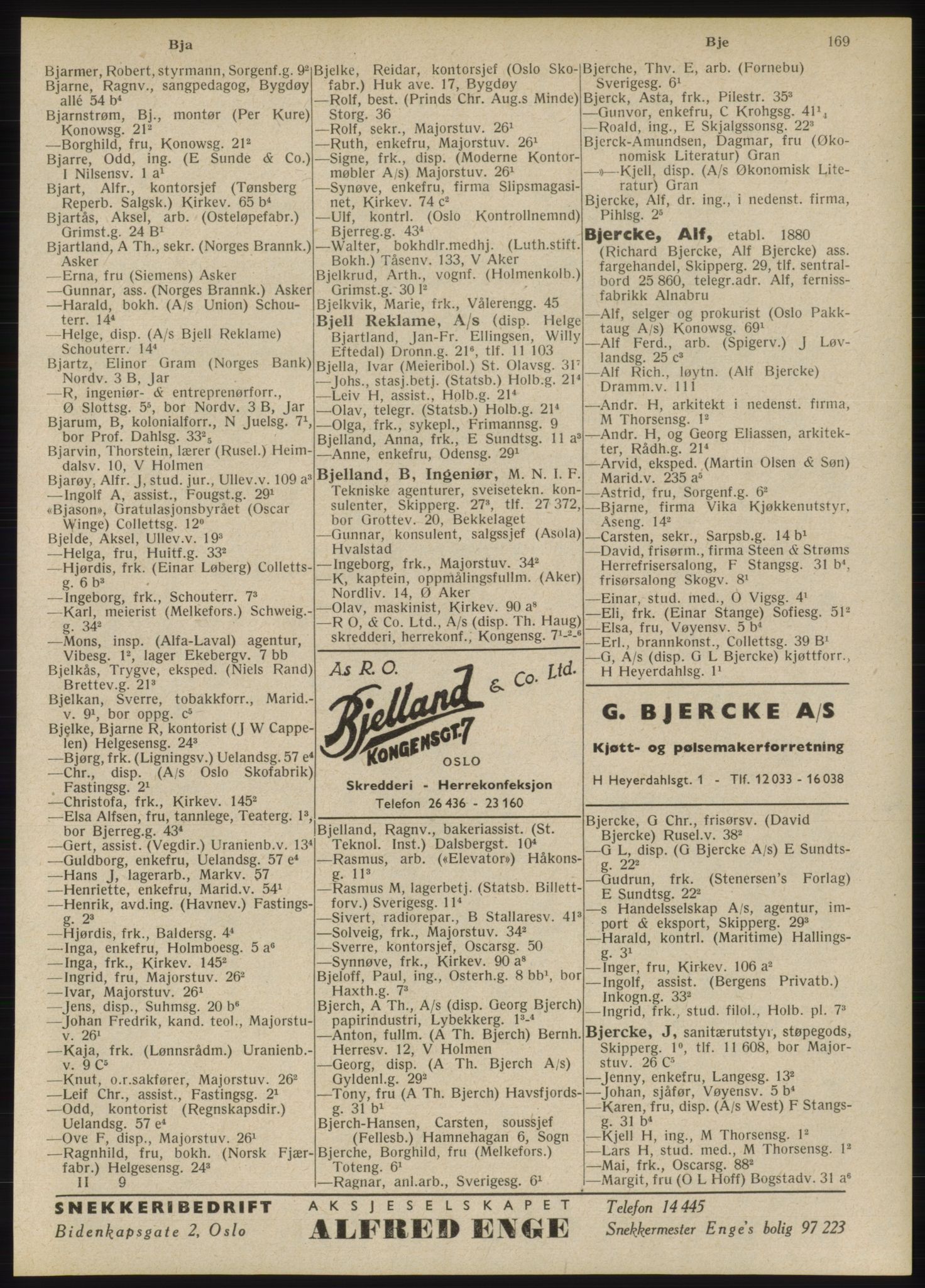 Kristiania/Oslo adressebok, PUBL/-, 1946, s. 169
