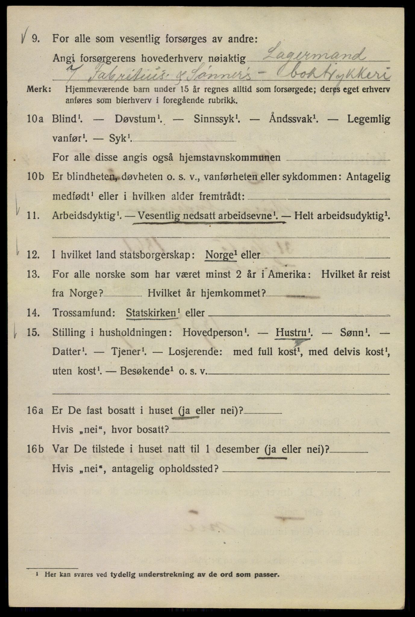 SAO, Folketelling 1920 for 0301 Kristiania kjøpstad, 1920, s. 658196