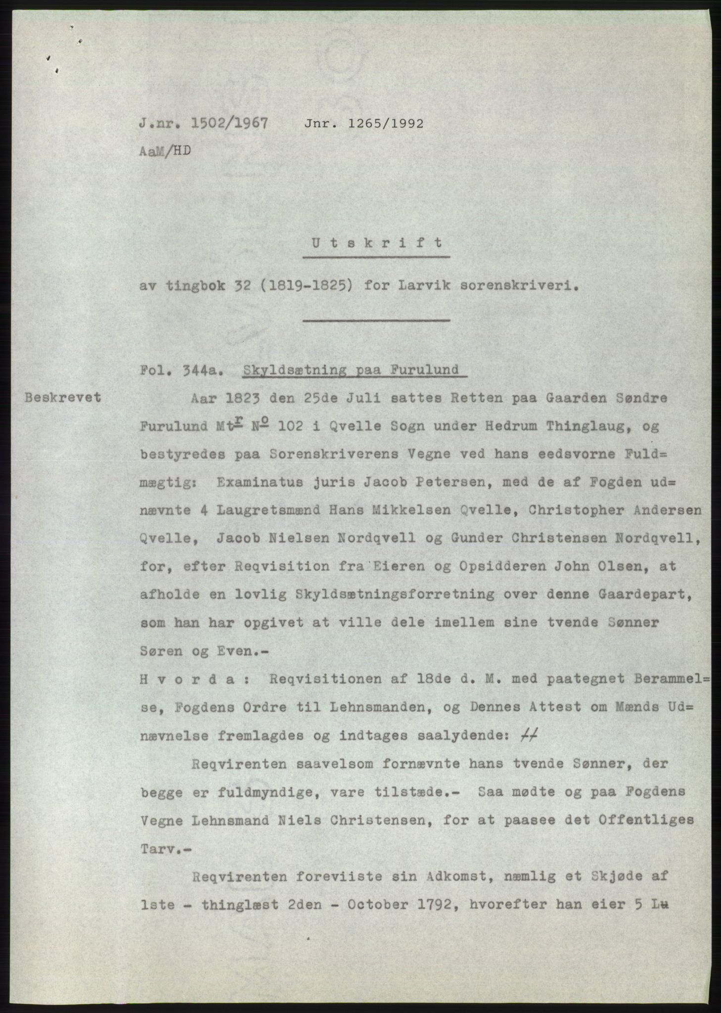 Statsarkivet i Kongsberg, SAKO/A-0001, 1967, s. 2
