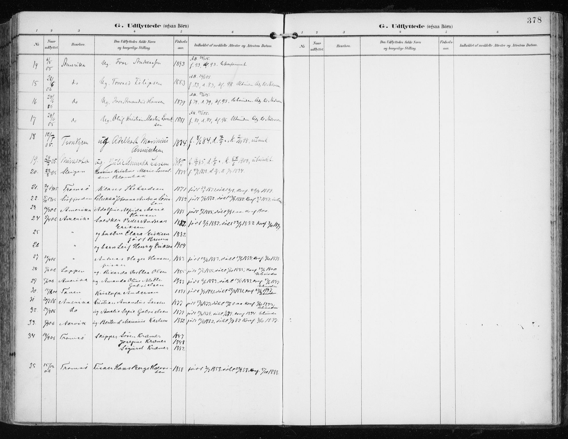Tromsøysund sokneprestkontor, AV/SATØ-S-1304/G/Ga/L0006kirke: Ministerialbok nr. 6, 1897-1906, s. 378