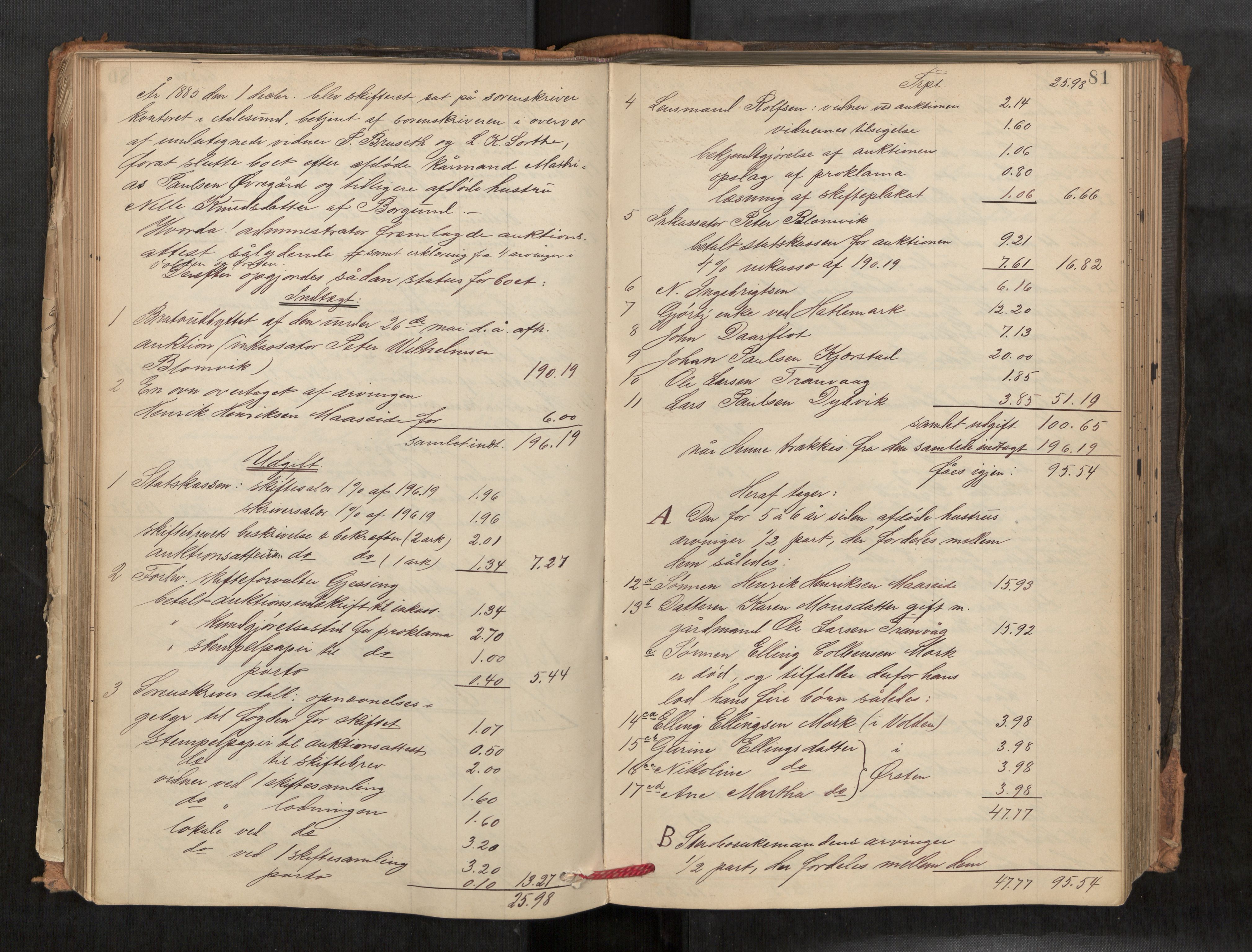 Nordre Sunnmøre sorenskriveri, AV/SAT-A-0006/1/3/3A/L0021: Skiftesluttningsprotokoll 2, 1884-1893, s. 81