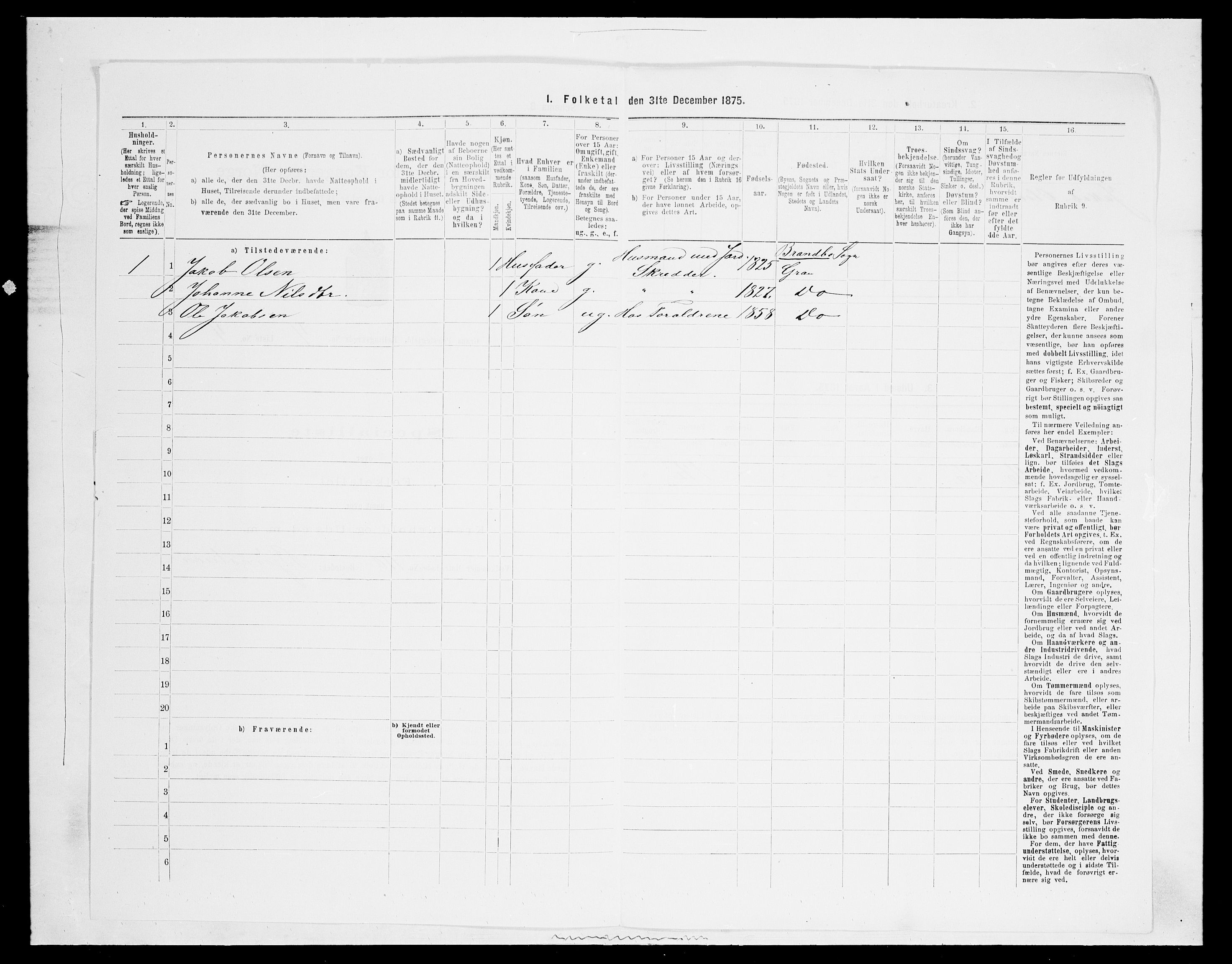 SAH, Folketelling 1875 for 0534P Gran prestegjeld, 1875, s. 552