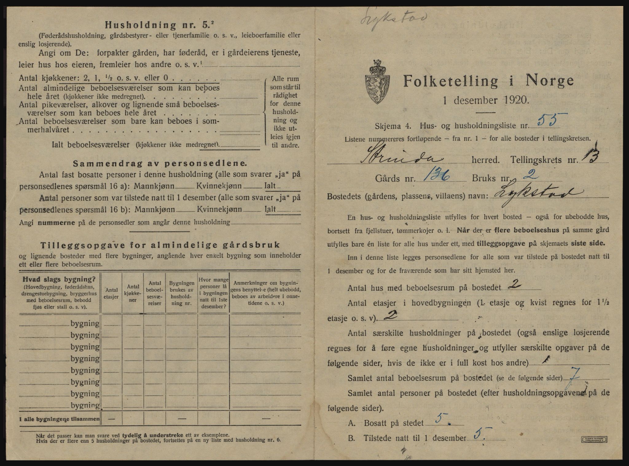 SAT, Folketelling 1920 for 1660 Strinda herred, 1920, s. 2910
