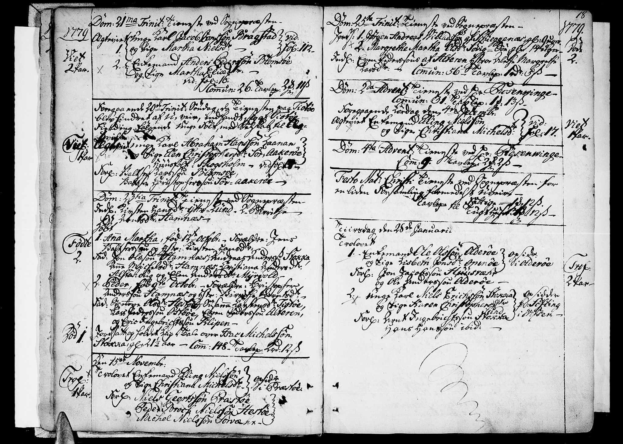 Ministerialprotokoller, klokkerbøker og fødselsregistre - Nordland, SAT/A-1459/830/L0439: Ministerialbok nr. 830A07 /1, 1776-1800, s. 18