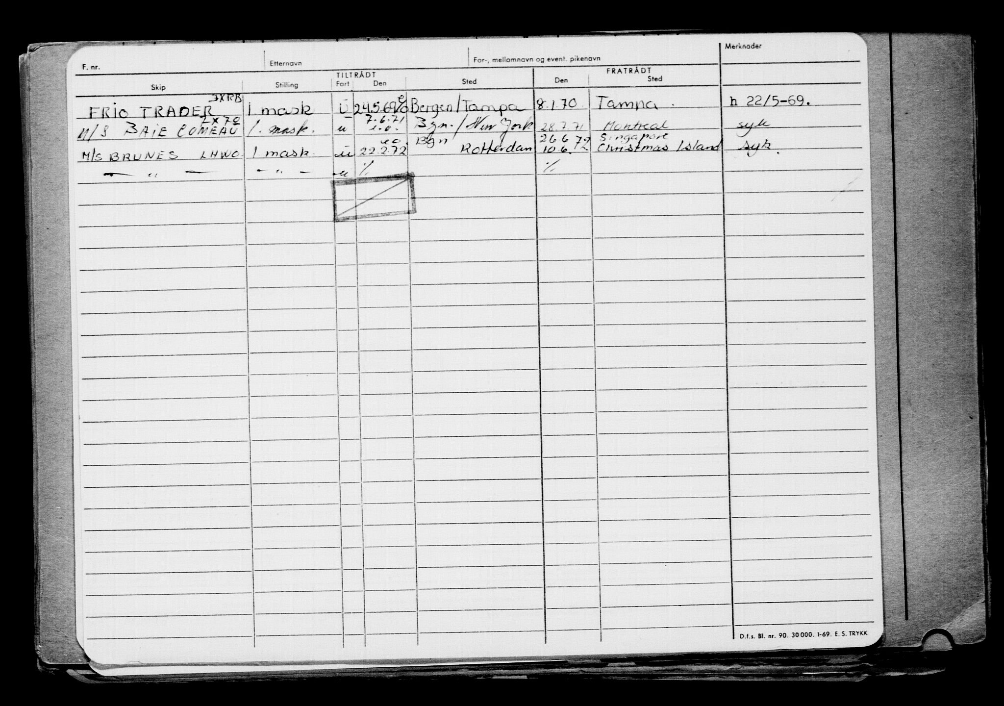 Direktoratet for sjømenn, AV/RA-S-3545/G/Gb/L0157: Hovedkort, 1918, s. 166