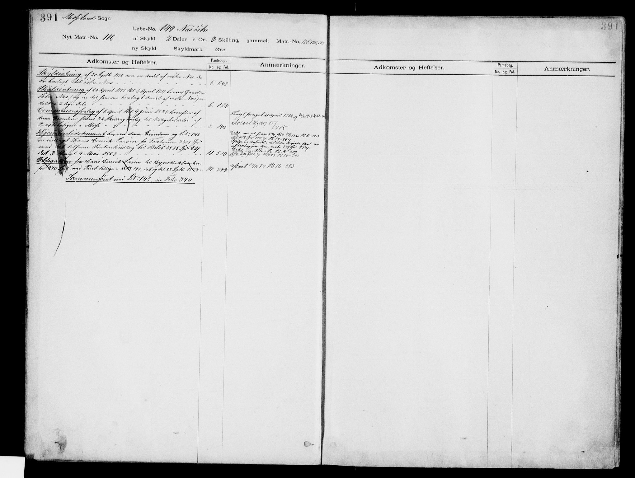 Moss sorenskriveri, SAO/A-10168: Panteregister nr. IV 3b, 1769-1926, s. 391