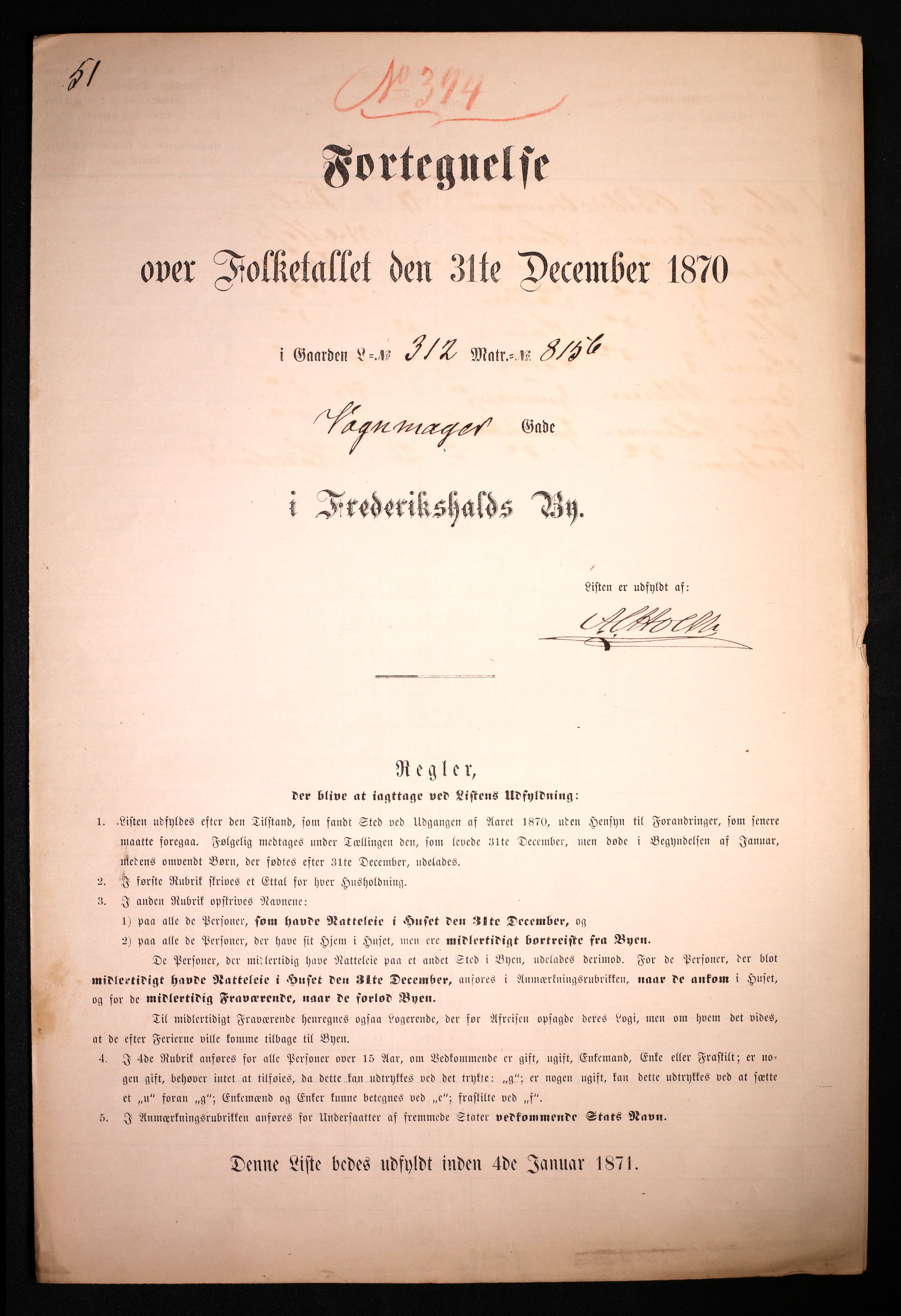 RA, Folketelling 1870 for 0101 Fredrikshald kjøpstad, 1870, s. 1639