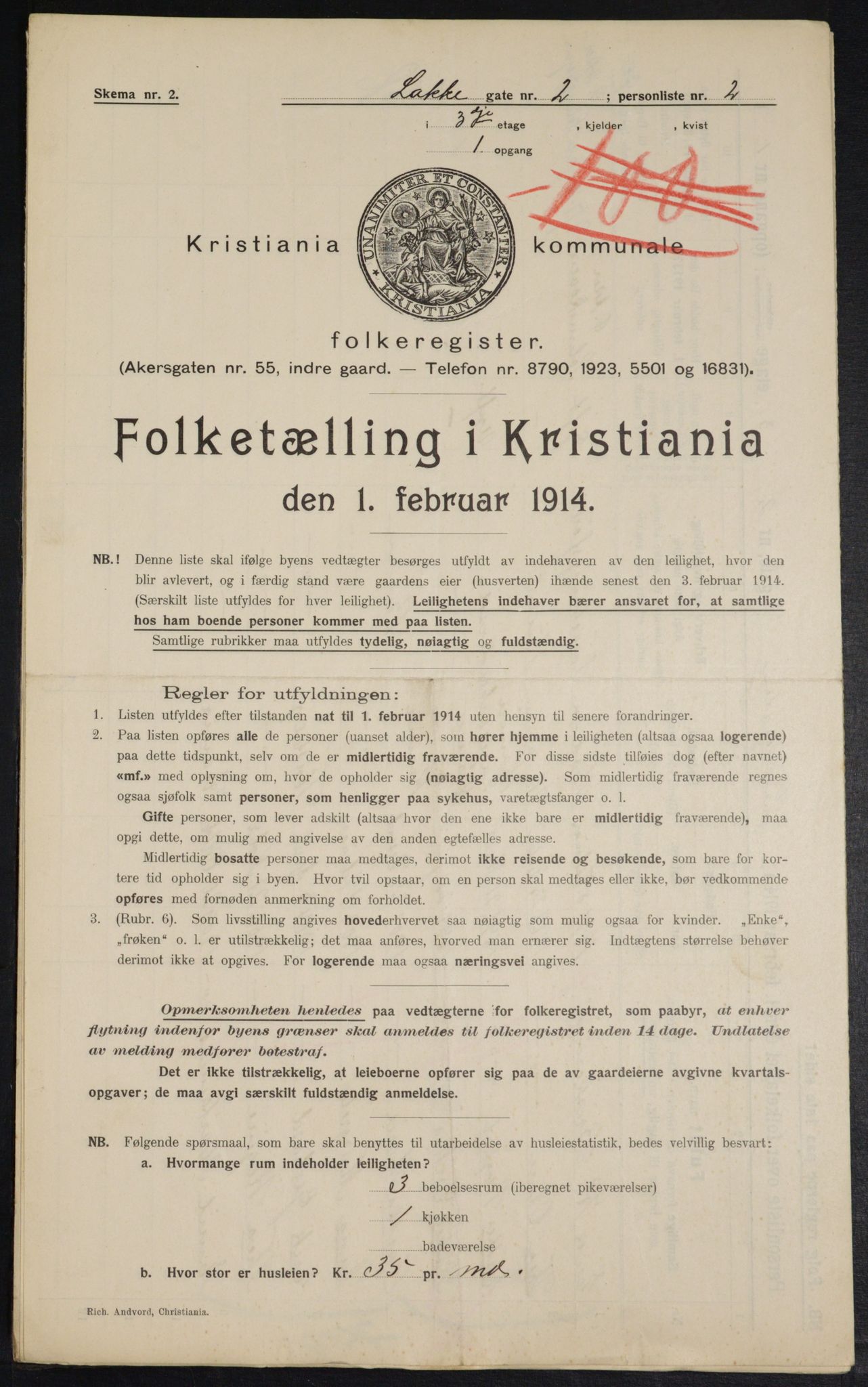 OBA, Kommunal folketelling 1.2.1914 for Kristiania, 1914, s. 55209