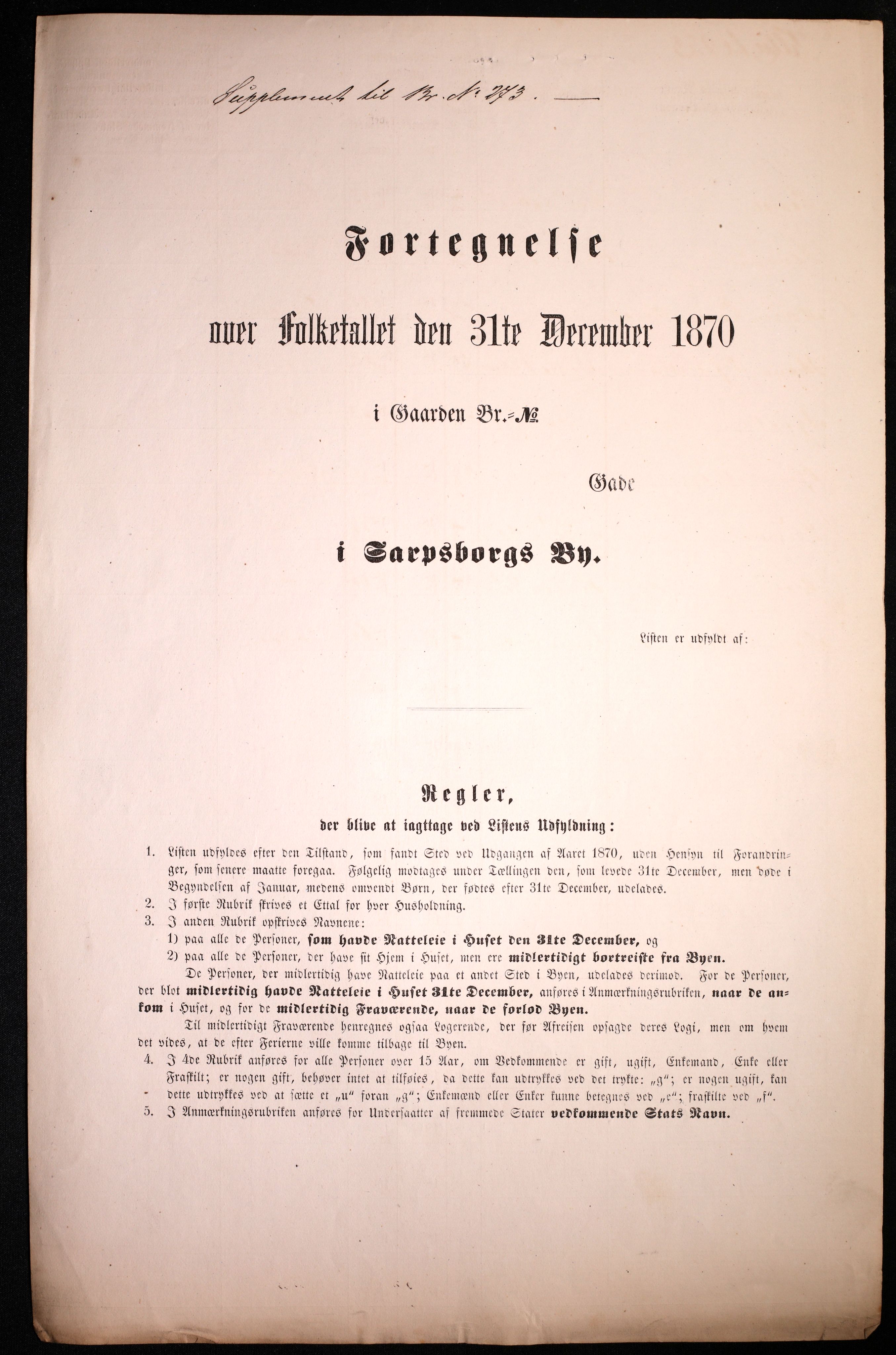 RA, Folketelling 1870 for 0102 Sarpsborg kjøpstad, 1870, s. 73