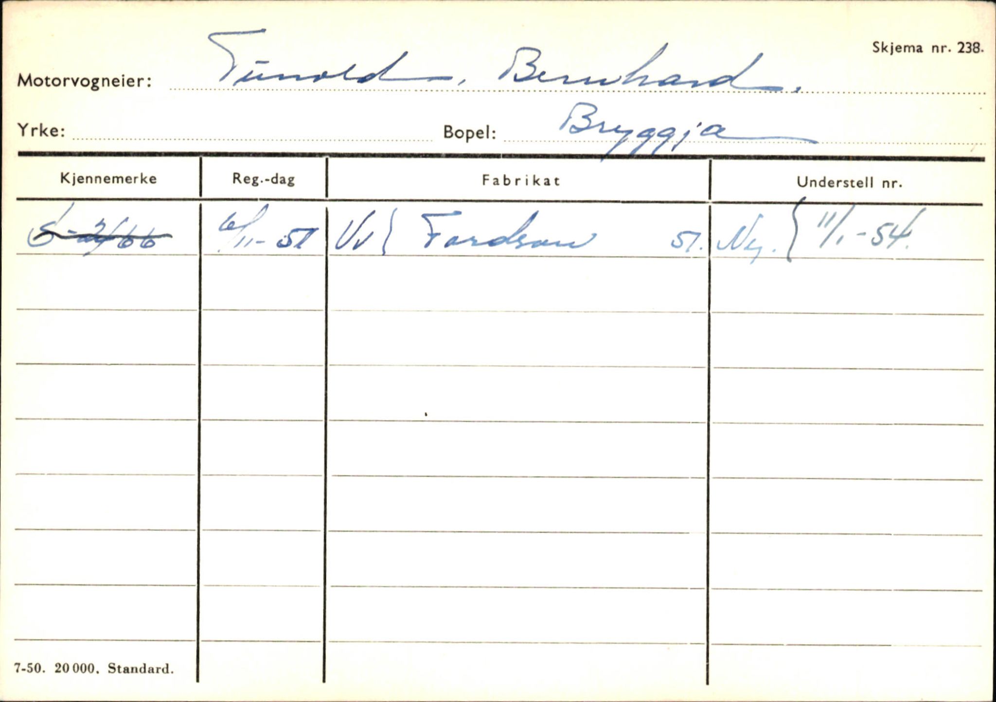 Statens vegvesen, Sogn og Fjordane vegkontor, AV/SAB-A-5301/4/F/L0145: Registerkort Vågsøy S-Å. Årdal I-P, 1945-1975, s. 538