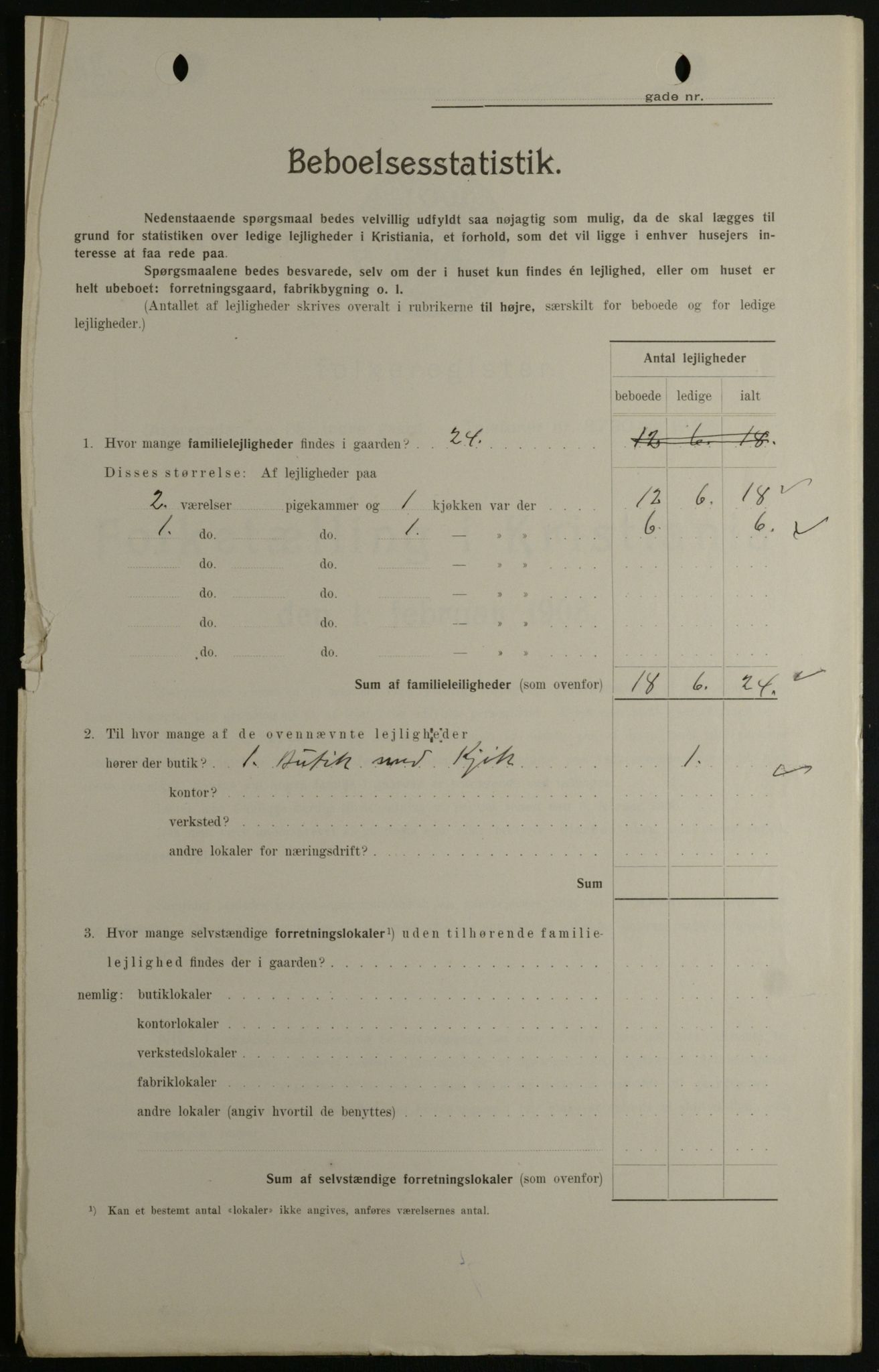 OBA, Kommunal folketelling 1.2.1908 for Kristiania kjøpstad, 1908, s. 52284