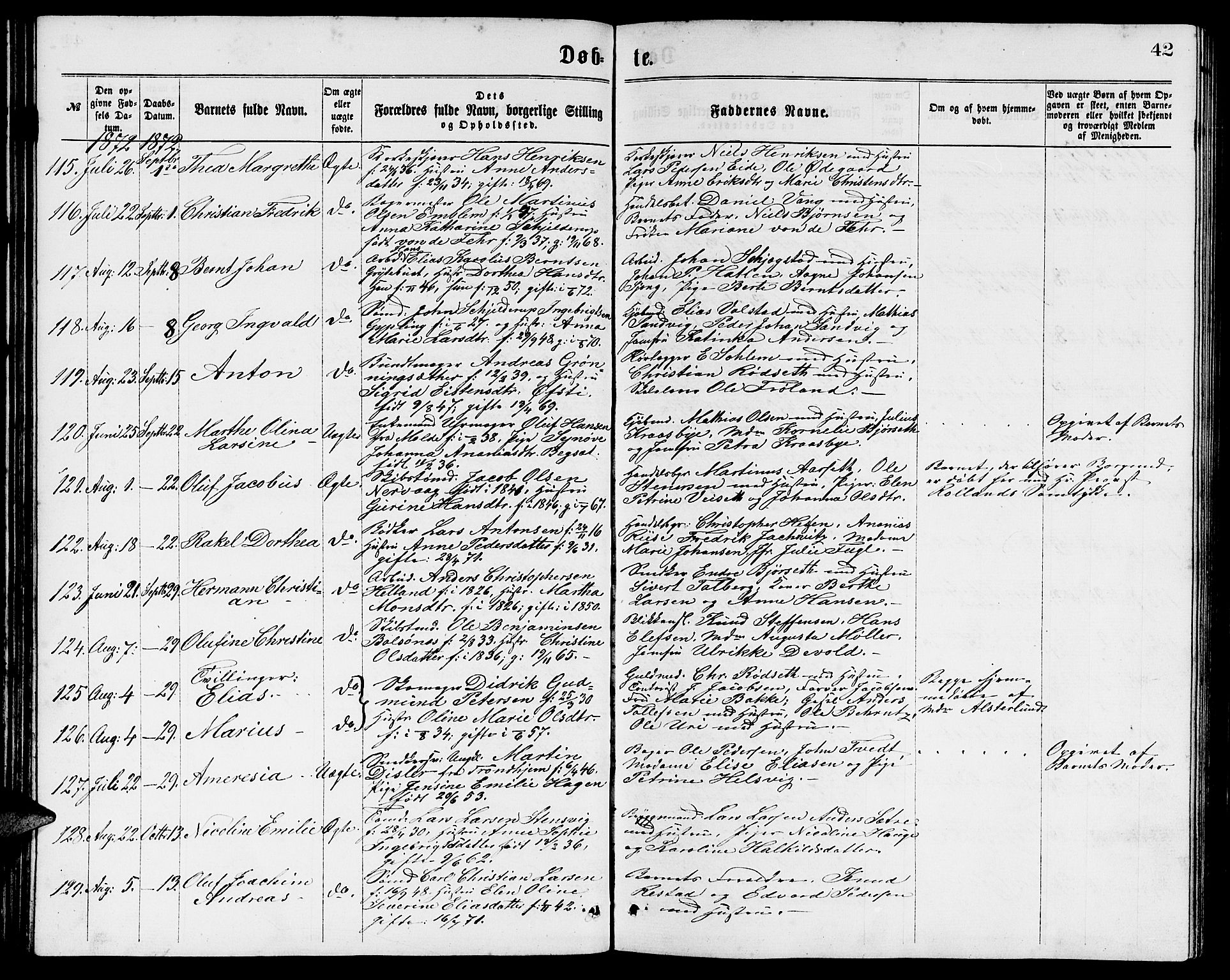 Ministerialprotokoller, klokkerbøker og fødselsregistre - Møre og Romsdal, AV/SAT-A-1454/529/L0465: Klokkerbok nr. 529C02, 1868-1877, s. 42