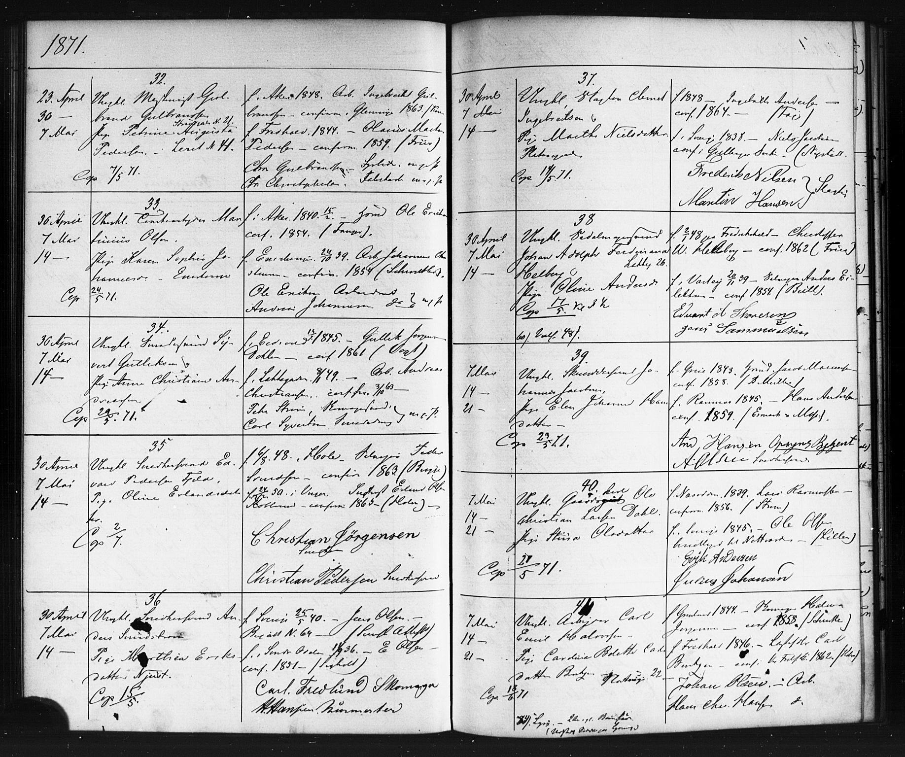 Grønland prestekontor Kirkebøker, AV/SAO-A-10848/G/Ga/L0002: Klokkerbok nr. 2, 1861-1863
