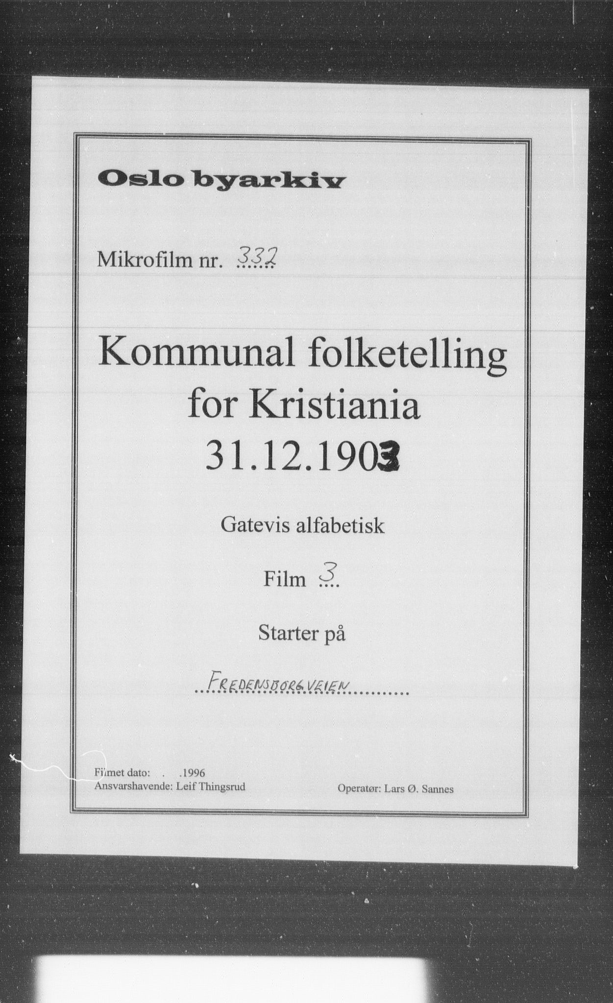 OBA, Kommunal folketelling 31.12.1903 for Kristiania kjøpstad, 1903, s. 5235