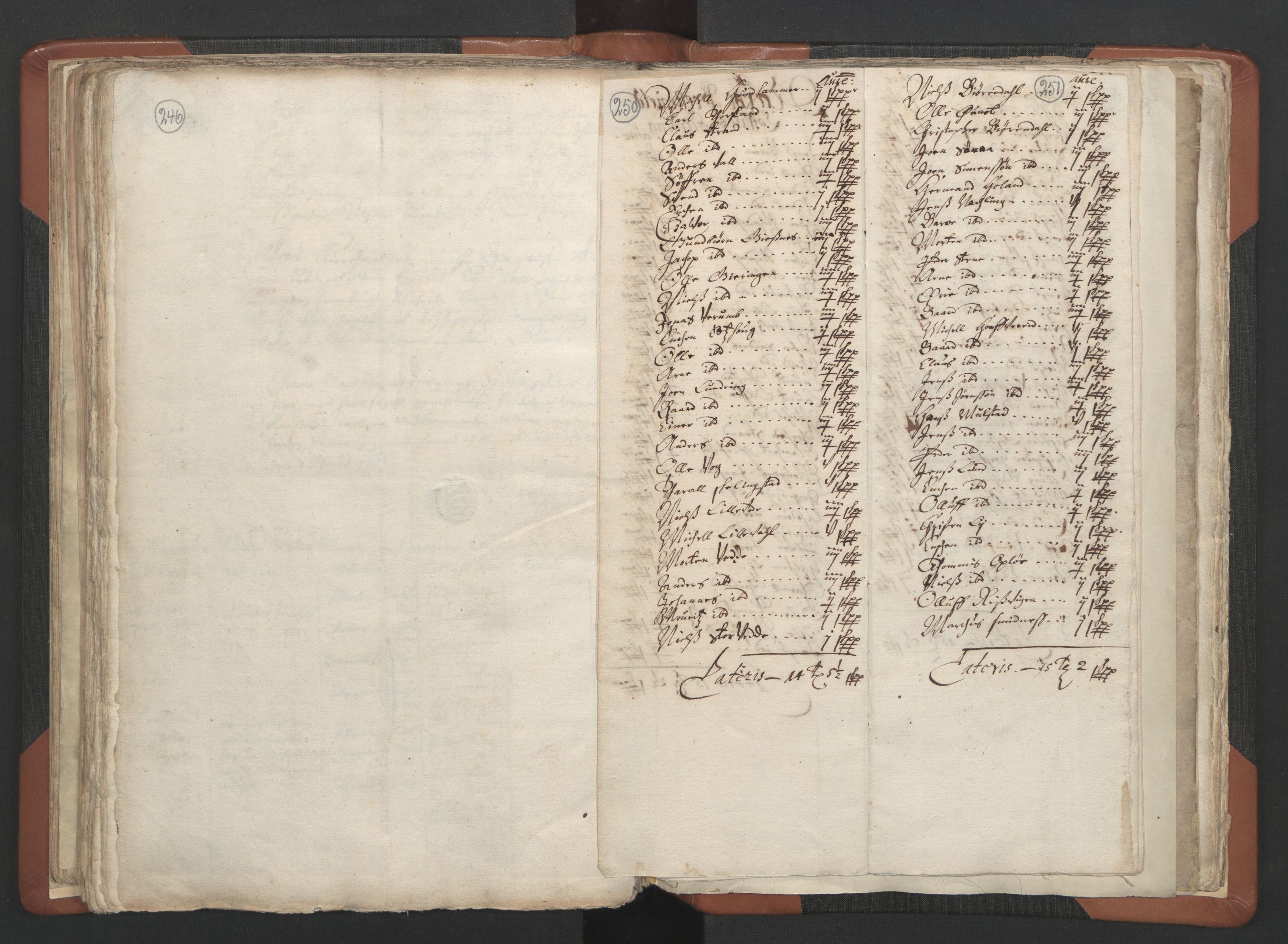 RA, Sogneprestenes manntall 1664-1666, nr. 34: Namdal prosti, 1664-1666, s. 250-251