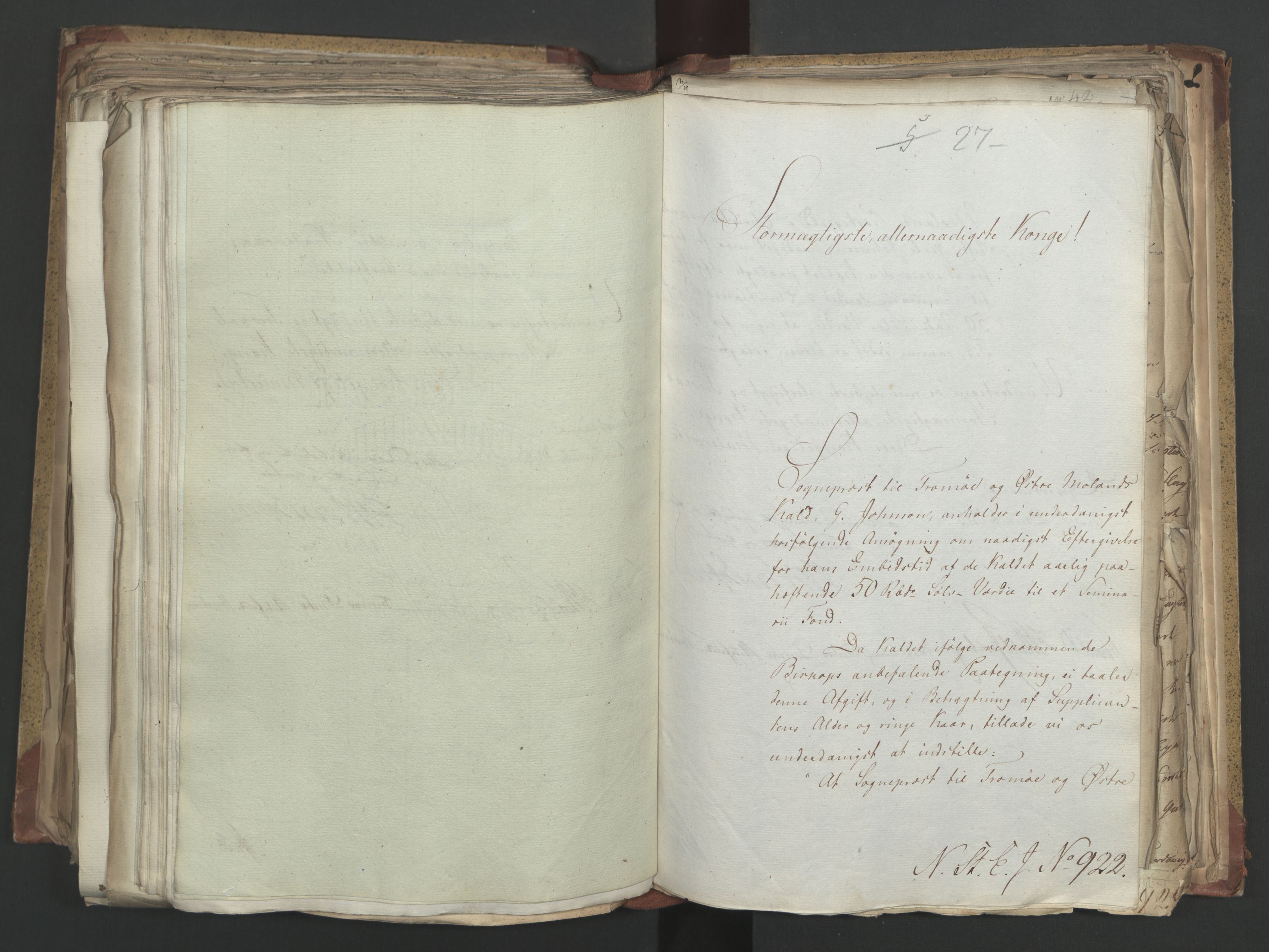 Statsrådsavdelingen i Stockholm, AV/RA-S-1003/D/Da/L0004: Regjeringsinnstillinger nr. 788-999, 1815, s. 334