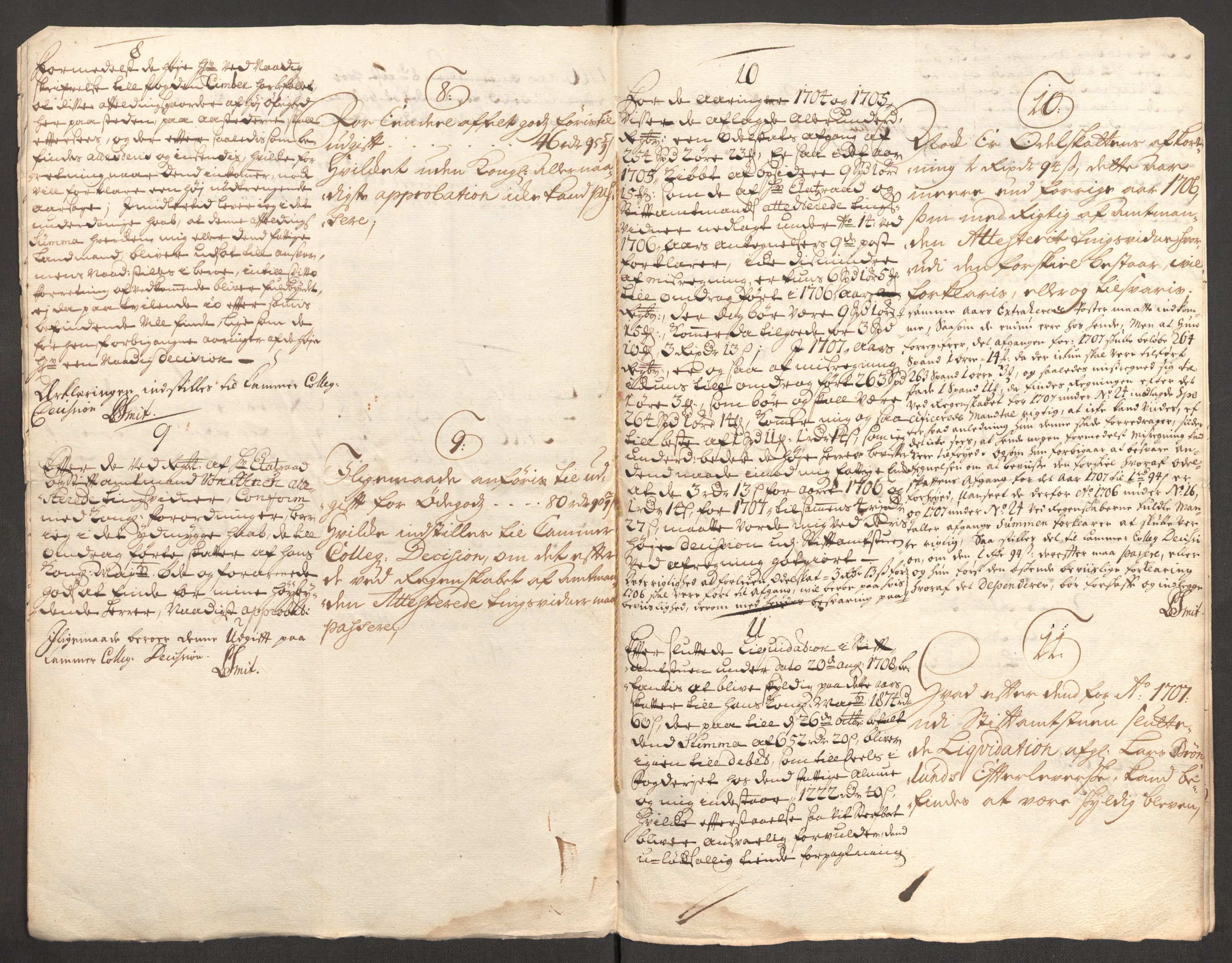 Rentekammeret inntil 1814, Reviderte regnskaper, Fogderegnskap, RA/EA-4092/R57/L3857: Fogderegnskap Fosen, 1706-1707, s. 460