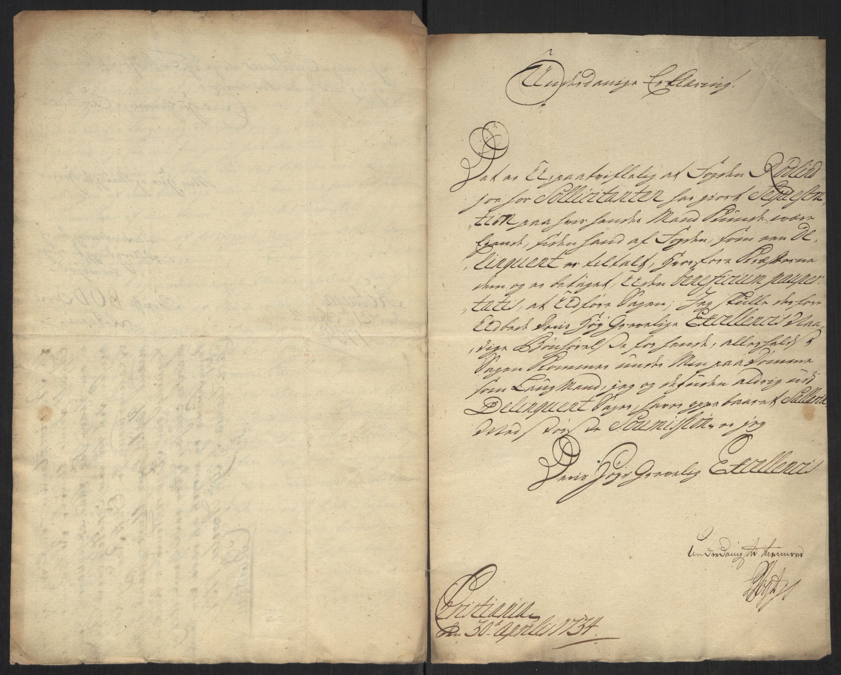 Stattholderembetet 1572-1771, AV/RA-EA-2870/Ef/L0107: Brev fra embetsmenn og andre, 1733-1734, s. 234