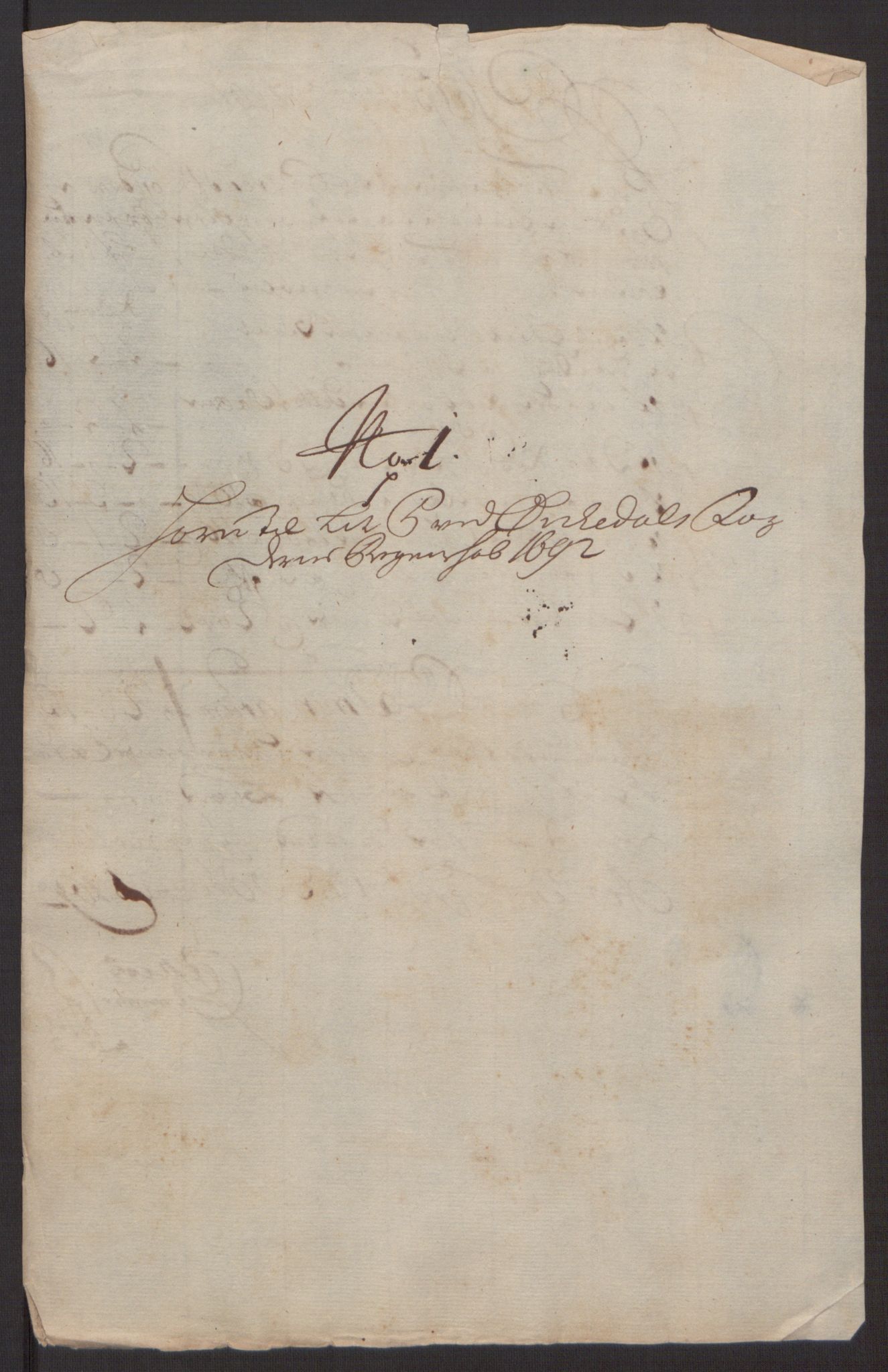 Rentekammeret inntil 1814, Reviderte regnskaper, Fogderegnskap, RA/EA-4092/R58/L3937: Fogderegnskap Orkdal, 1691-1692, s. 344