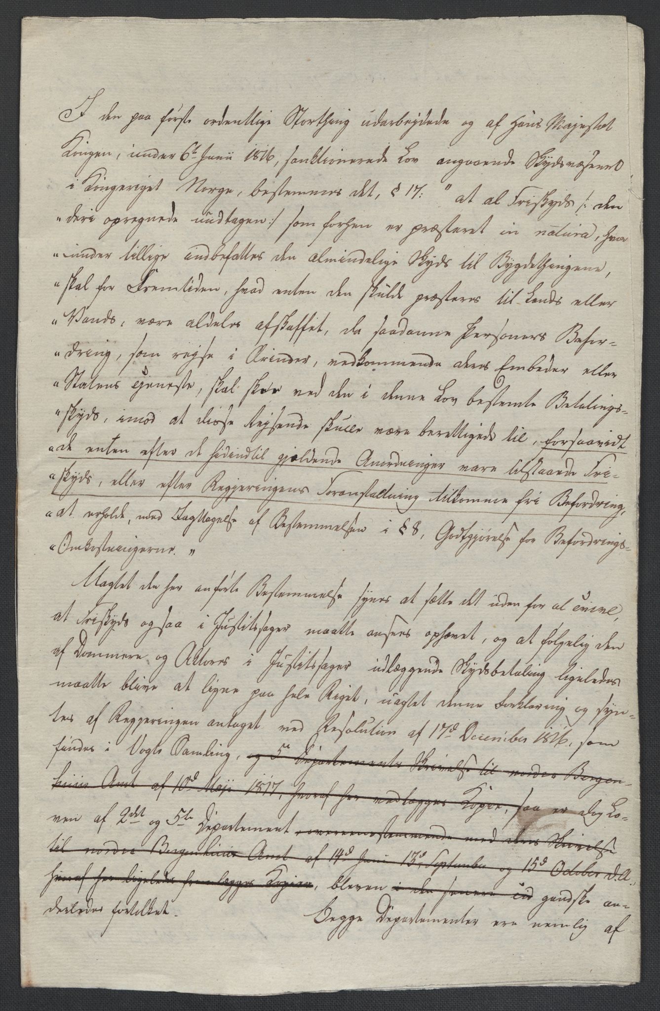 Christie, Wilhelm Frimann Koren, AV/RA-PA-0014/F/L0005: Christies dokumenter fra Stortinget, 1815-1816, s. 596