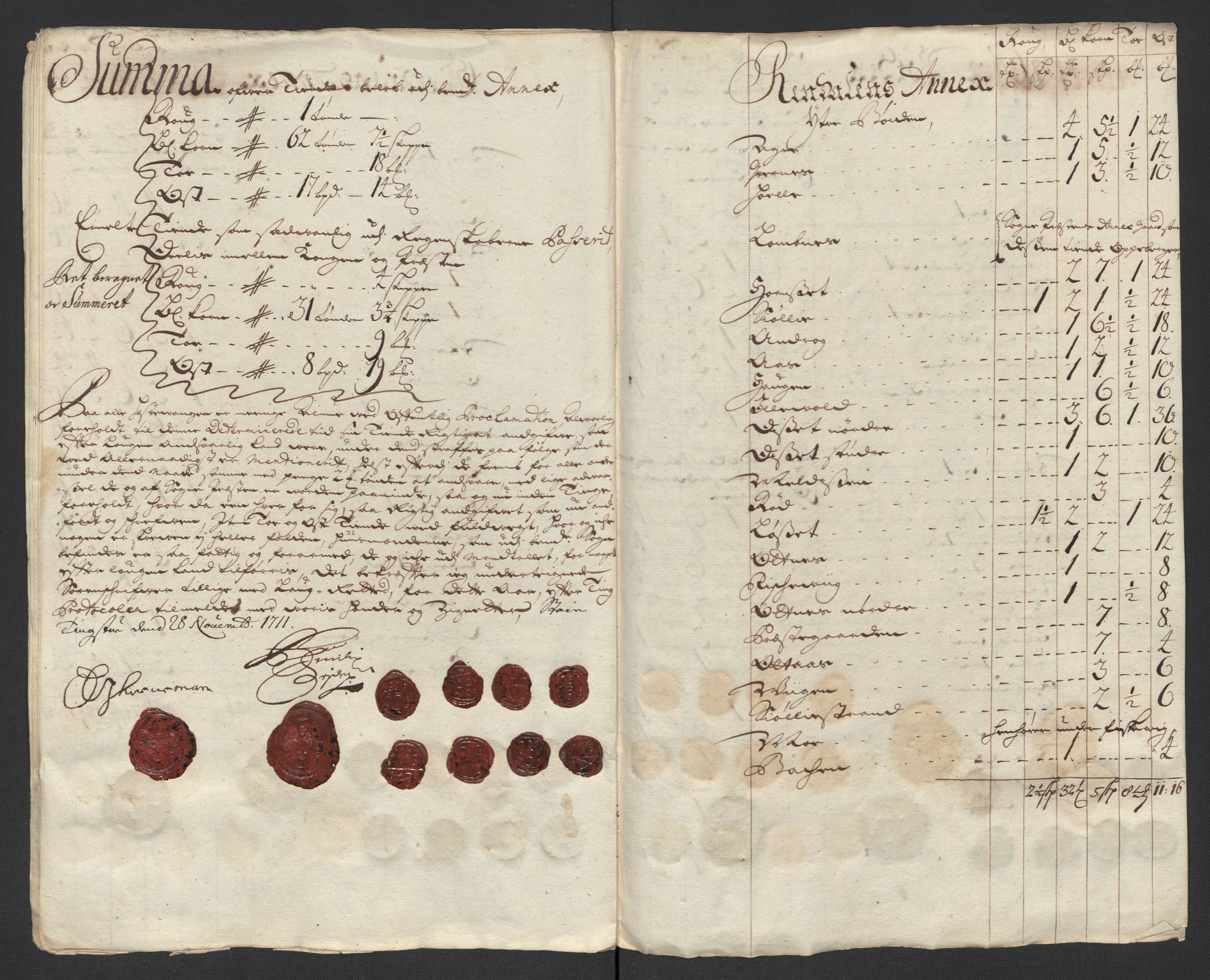 Rentekammeret inntil 1814, Reviderte regnskaper, Fogderegnskap, AV/RA-EA-4092/R13/L0848: Fogderegnskap Solør, Odal og Østerdal, 1711, s. 96