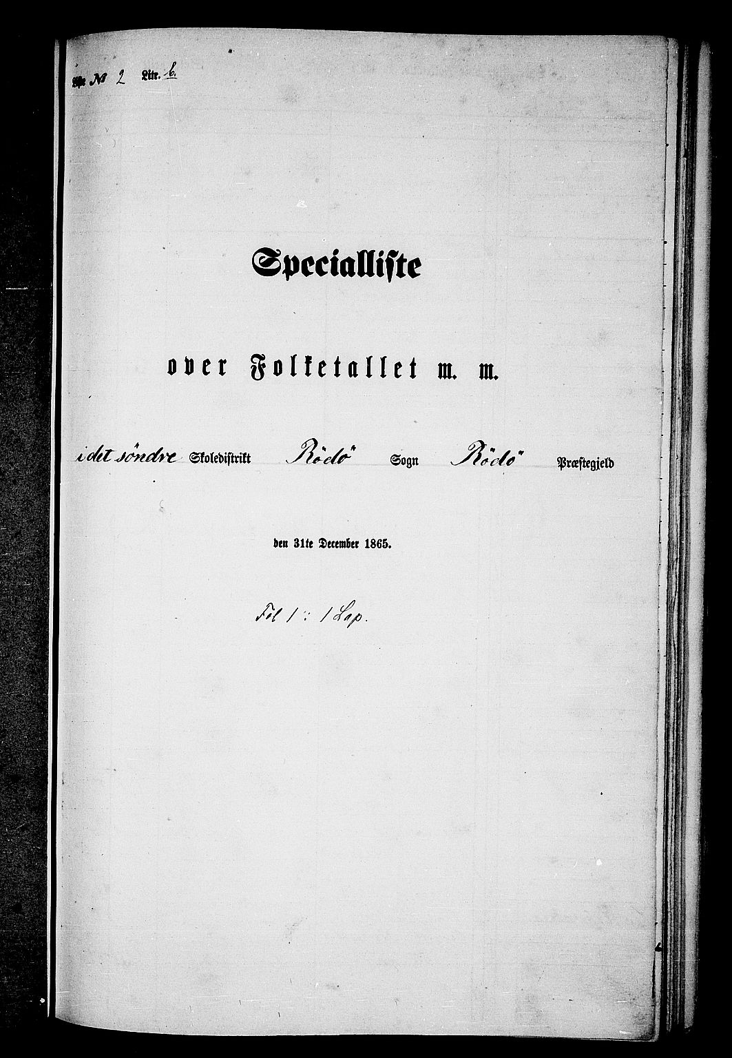 RA, Folketelling 1865 for 1836P Rødøy prestegjeld, 1865, s. 40