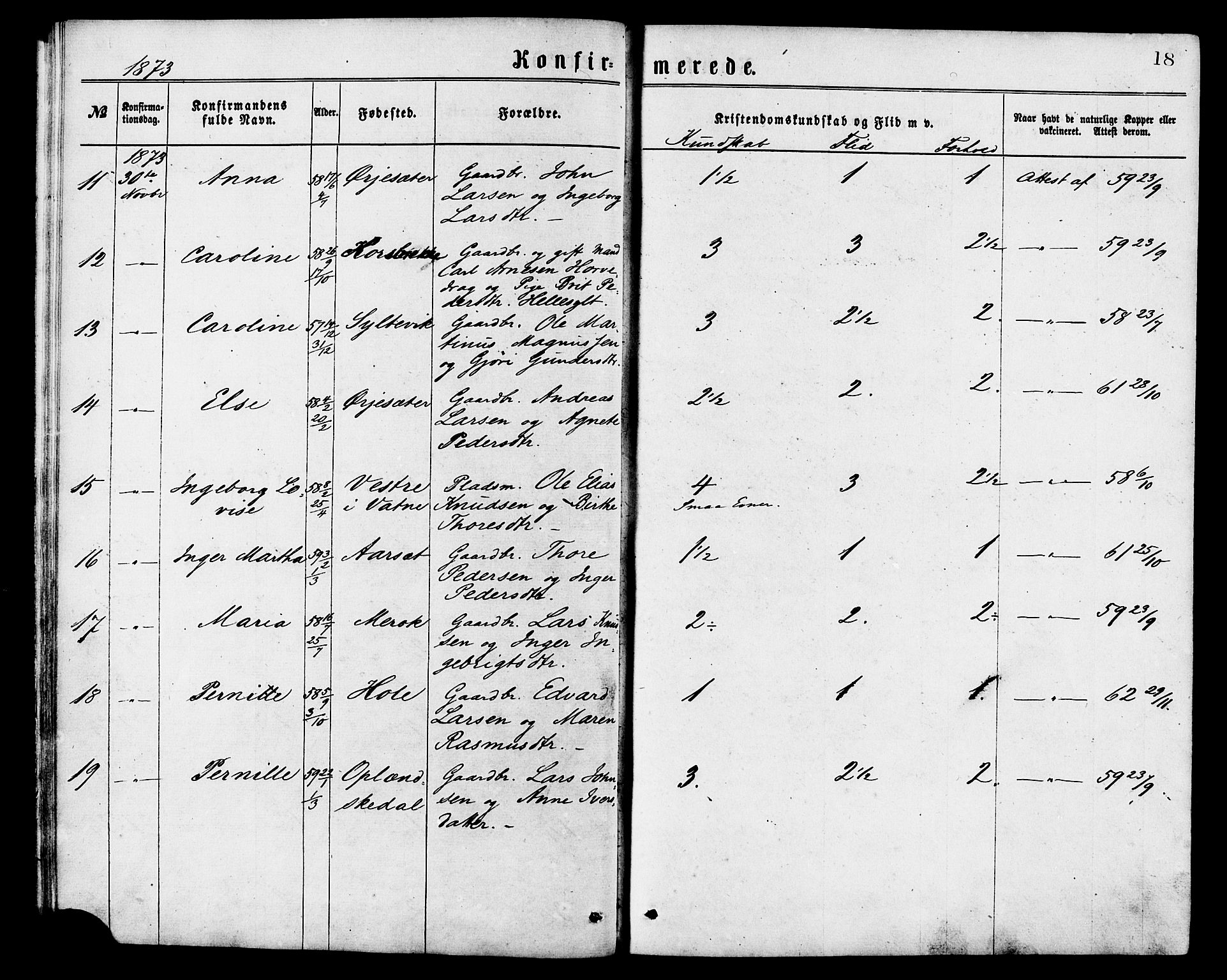 Ministerialprotokoller, klokkerbøker og fødselsregistre - Møre og Romsdal, AV/SAT-A-1454/517/L0227: Ministerialbok nr. 517A07, 1870-1886, s. 18