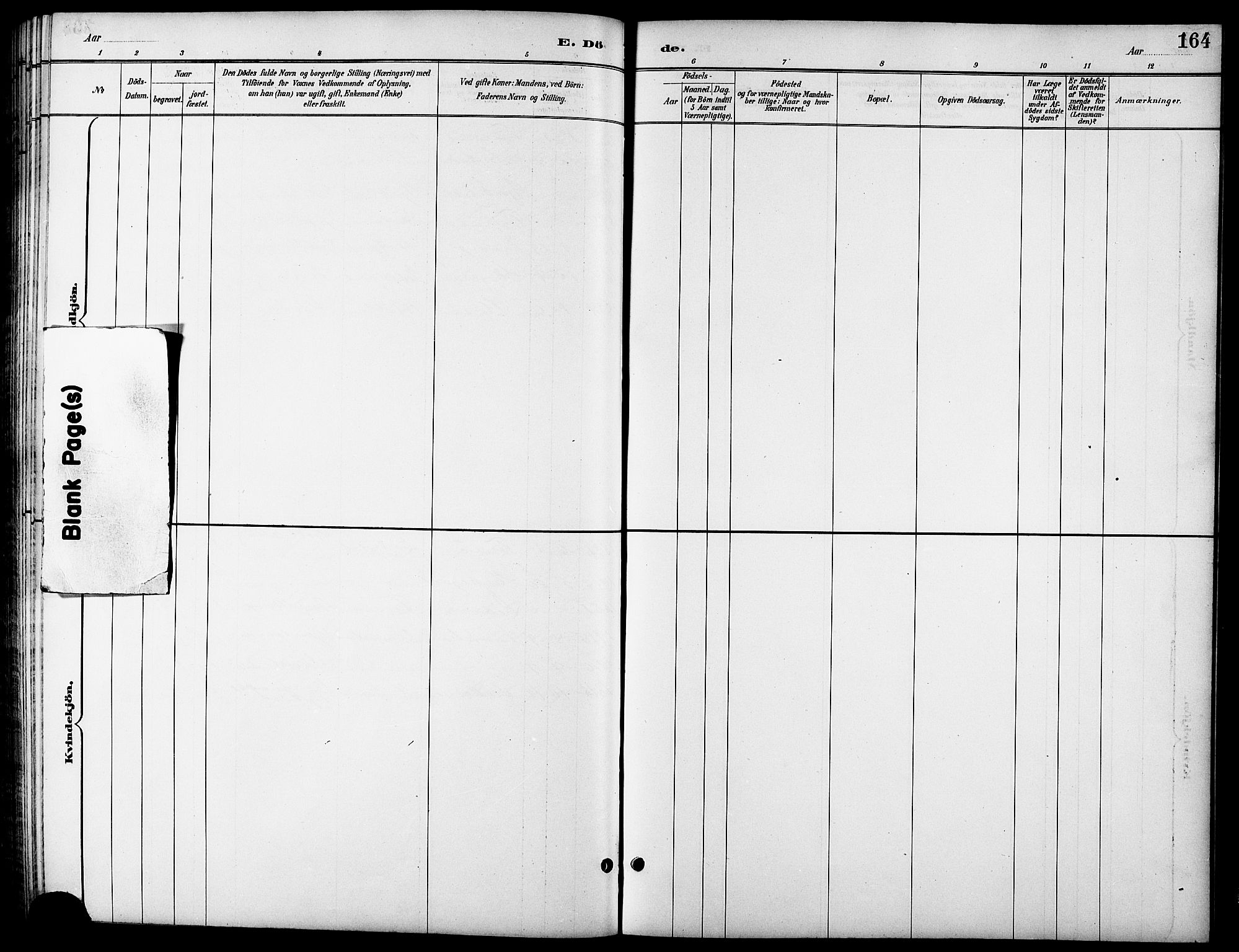 Tranøy sokneprestkontor, SATØ/S-1313/I/Ia/Iab/L0014klokker: Klokkerbok nr. 14, 1896-1918, s. 164
