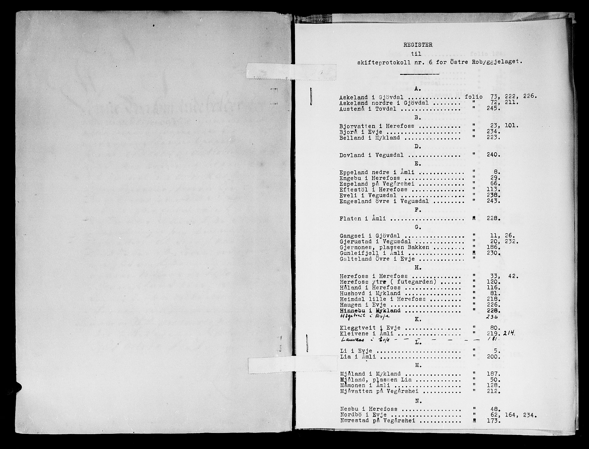 Østre Råbyggelag sorenskriveri, SAK/1221-0016/H/Hc/L0006: Skifteprotokoll nr 6 med register, 1720-1723