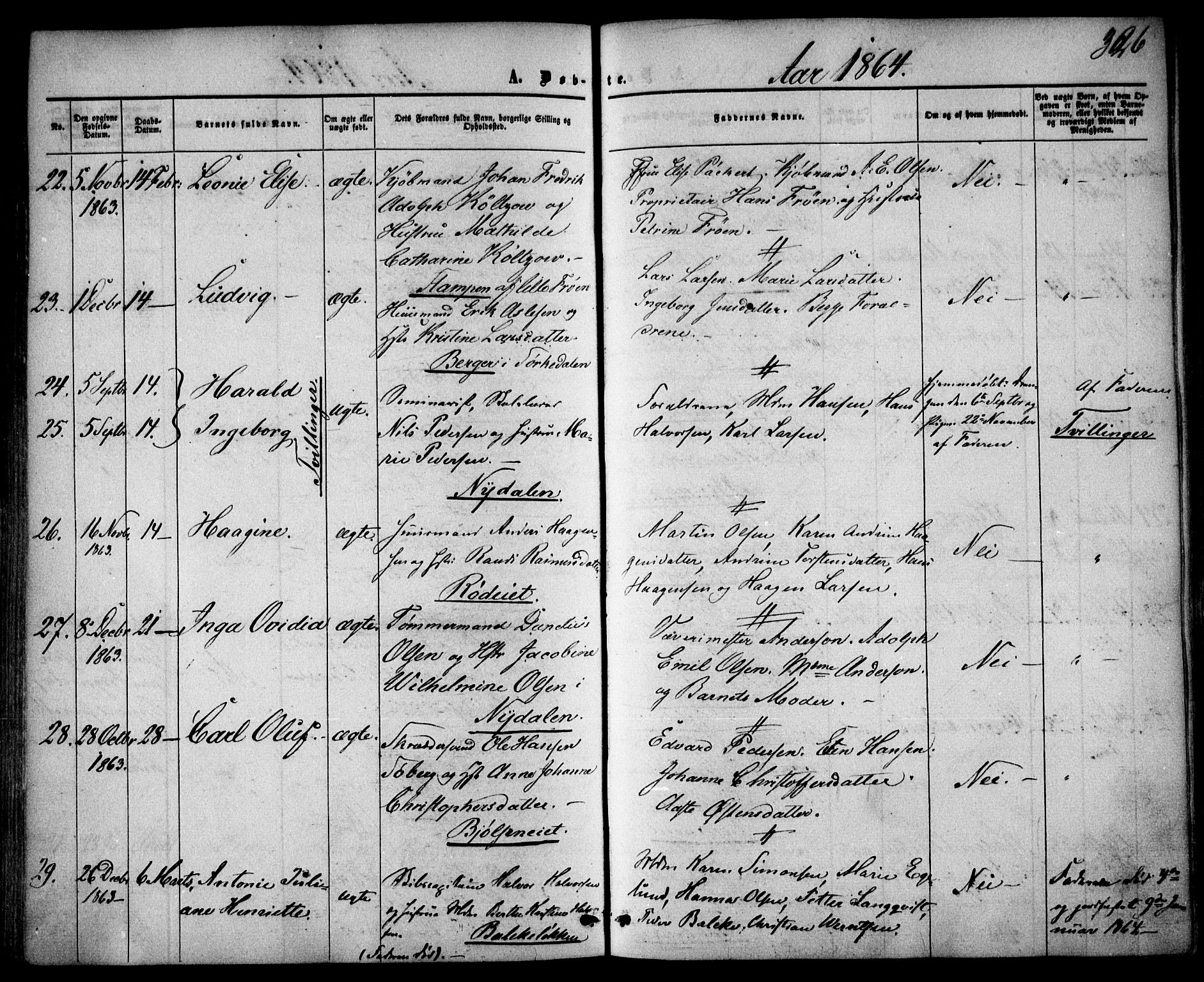 Vestre Aker prestekontor Kirkebøker, AV/SAO-A-10025/F/Fa/L0003: Ministerialbok nr. 3, 1857-1868, s. 326