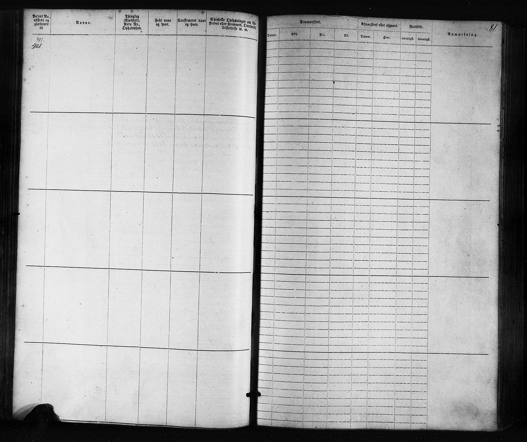 Flekkefjord mønstringskrets, SAK/2031-0018/F/Fa/L0005: Annotasjonsrulle nr 1-1915 med register, Æ-2, 1868-1896, s. 101