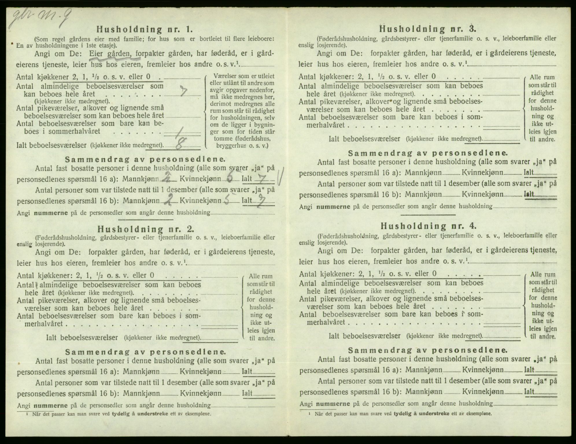 SAB, Folketelling 1920 for 1213 Fjelberg herred, 1920, s. 146