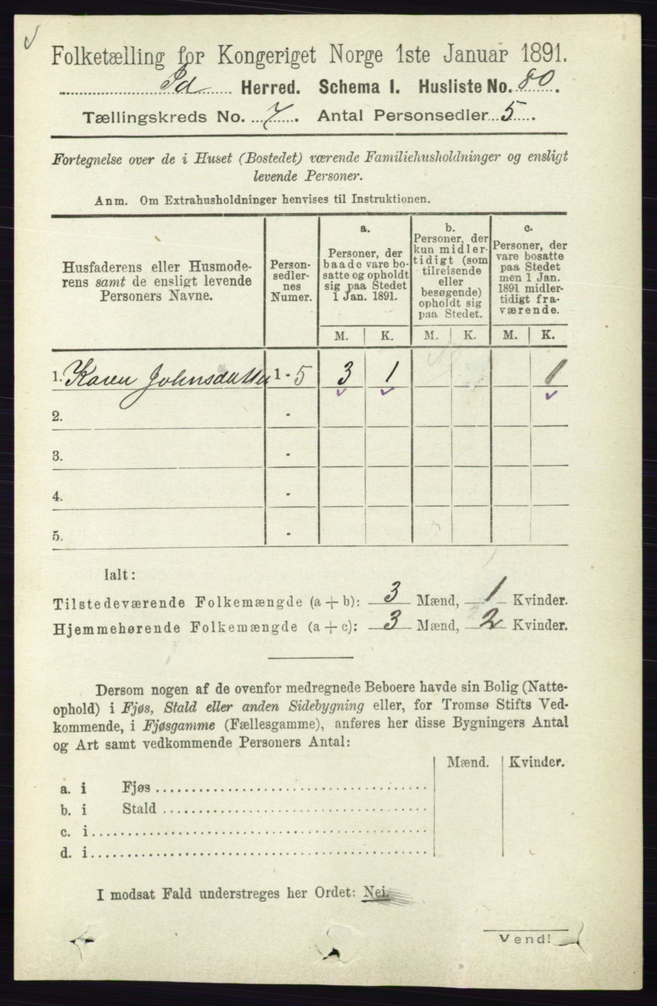 RA, Folketelling 1891 for 0117 Idd herred, 1891, s. 4143