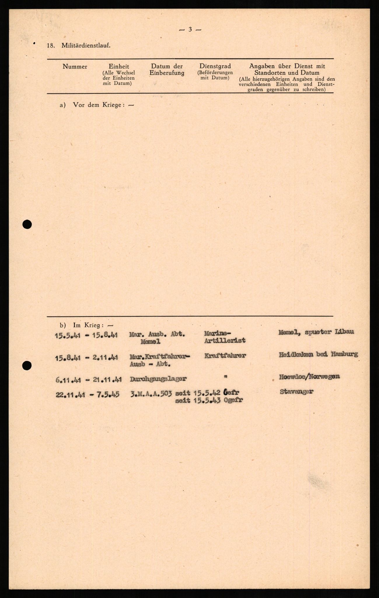 Forsvaret, Forsvarets overkommando II, AV/RA-RAFA-3915/D/Db/L0013: CI Questionaires. Tyske okkupasjonsstyrker i Norge. Tyskere., 1945-1946, s. 135