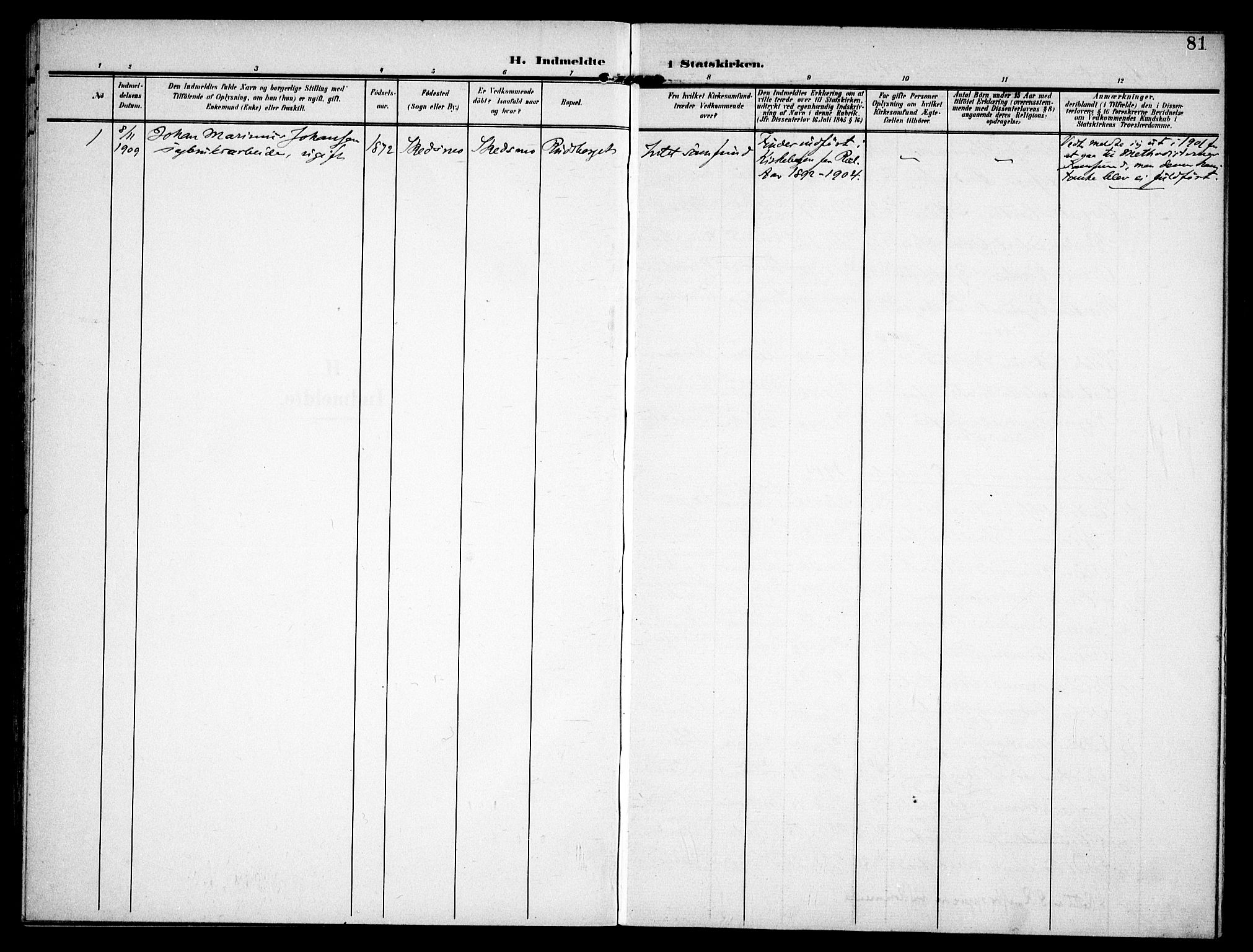 Fet prestekontor Kirkebøker, SAO/A-10370a/F/Fb/L0003: Ministerialbok nr. II 3, 1905-1914, s. 81