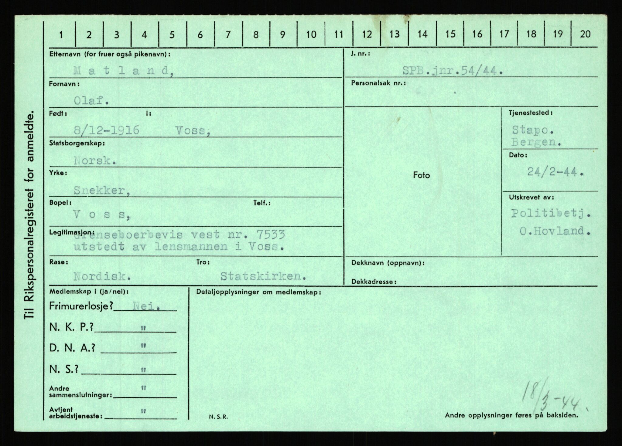 Statspolitiet - Hovedkontoret / Osloavdelingen, AV/RA-S-1329/C/Ca/L0010: Lind - Moksnes, 1943-1945, s. 3389