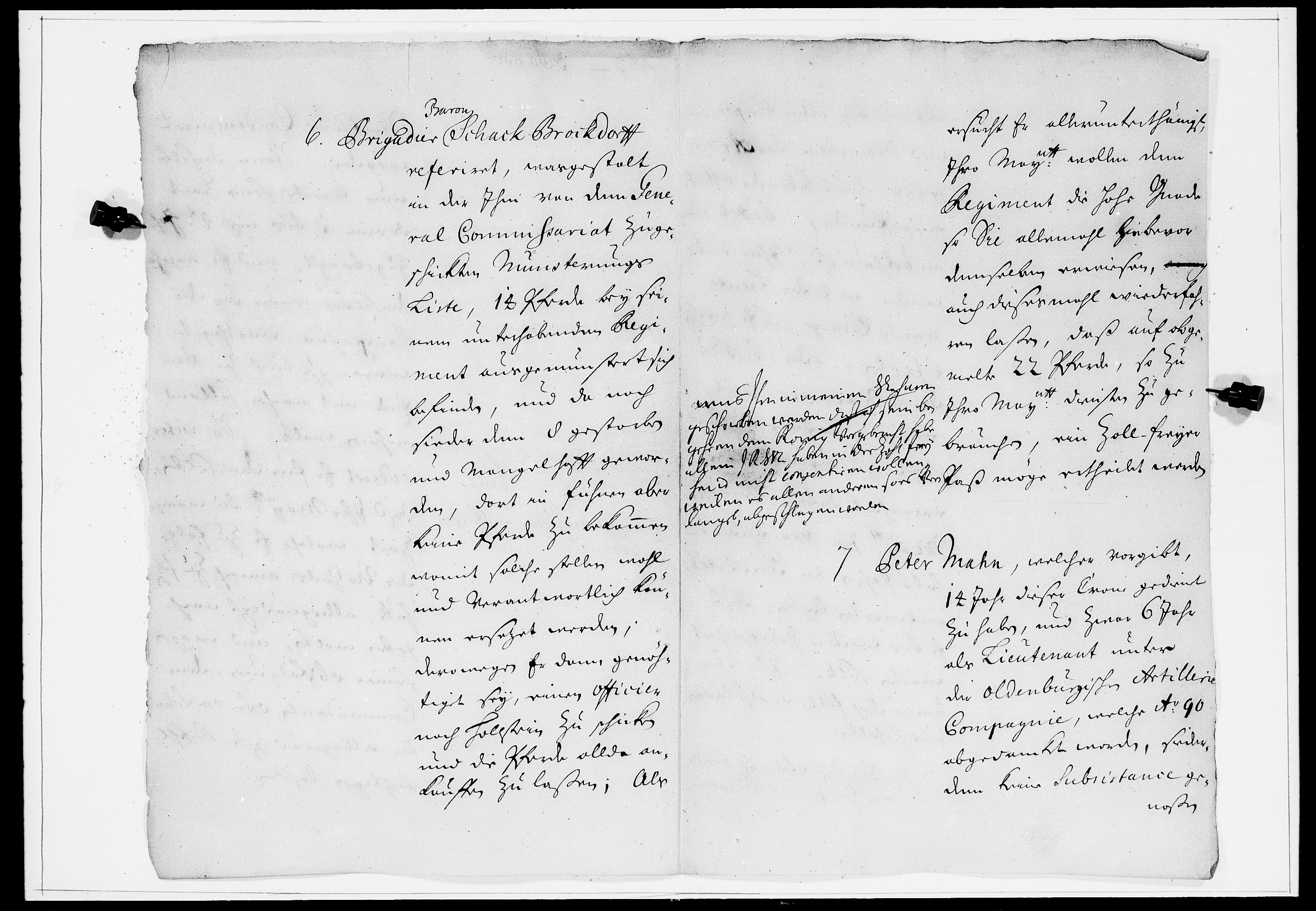 Krigskollegiet, Krigskancelliet, DRA/A-0006/-/0929-0933: Refererede sager, 1702, s. 12