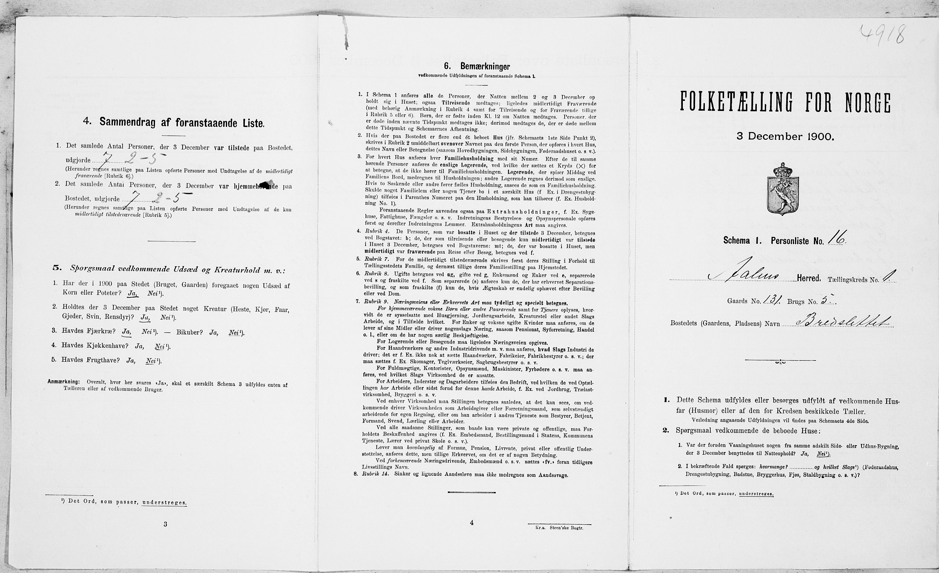 SAT, Folketelling 1900 for 1644 Ålen herred, 1900, s. 76