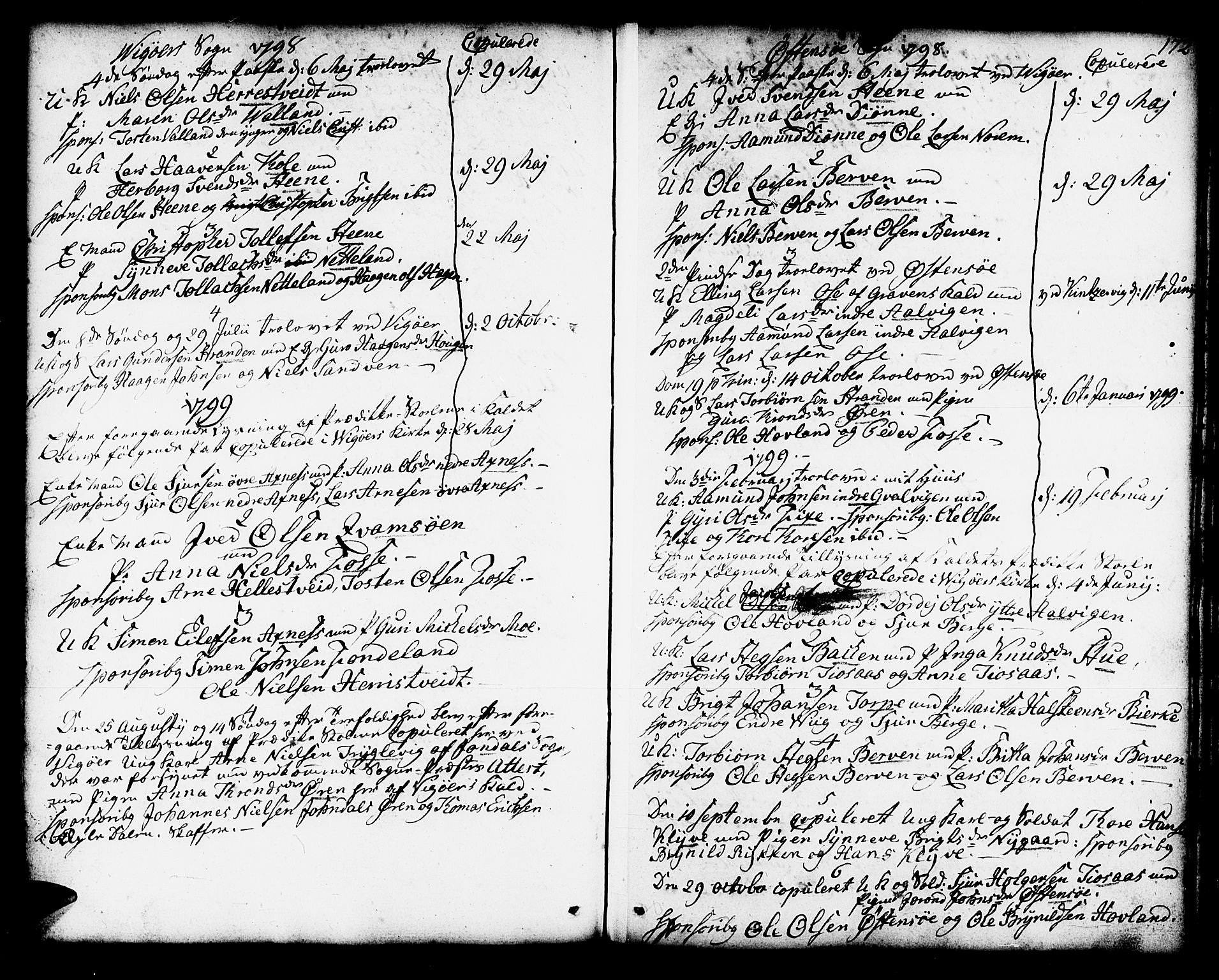Kvam sokneprestembete, AV/SAB-A-76201/H/Haa: Ministerialbok nr. A 5, 1796-1832, s. 172