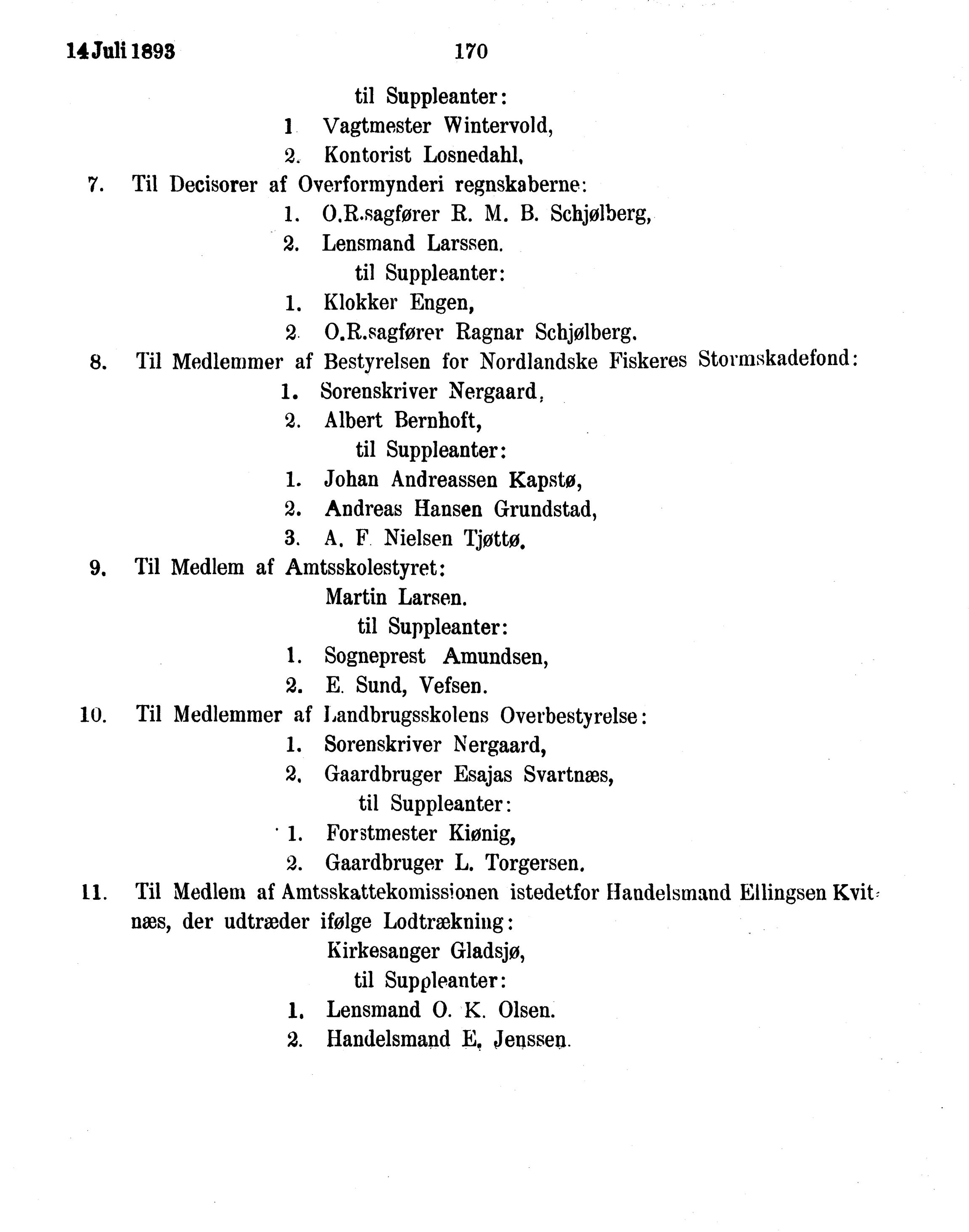 Nordland Fylkeskommune. Fylkestinget, AIN/NFK-17/176/A/Ac/L0016: Fylkestingsforhandlinger 1891-1893, 1891-1893