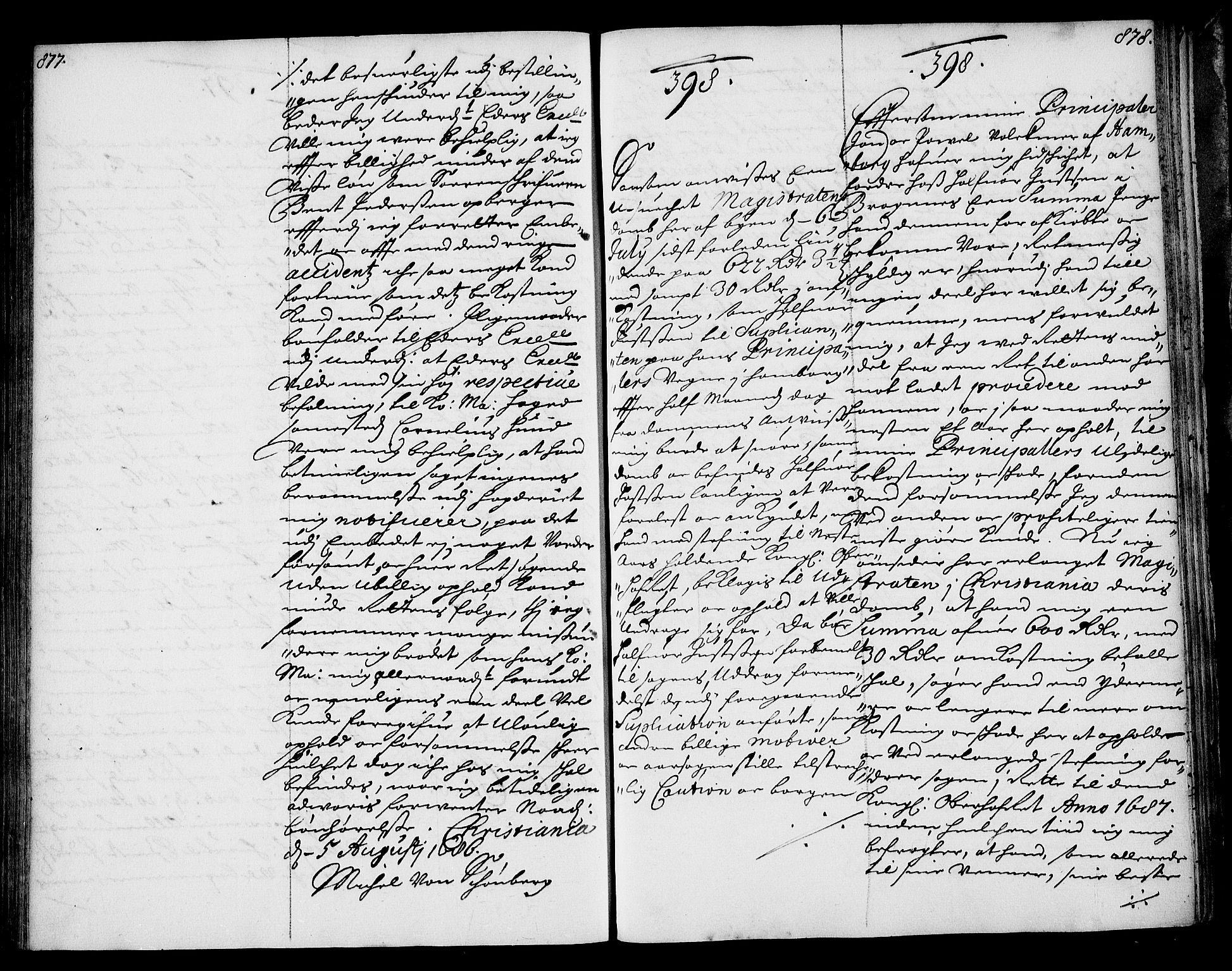 Stattholderembetet 1572-1771, AV/RA-EA-2870/Ae/L0002: Supplikasjons- og resolusjonsprotokoll, 1686, s. 877-878