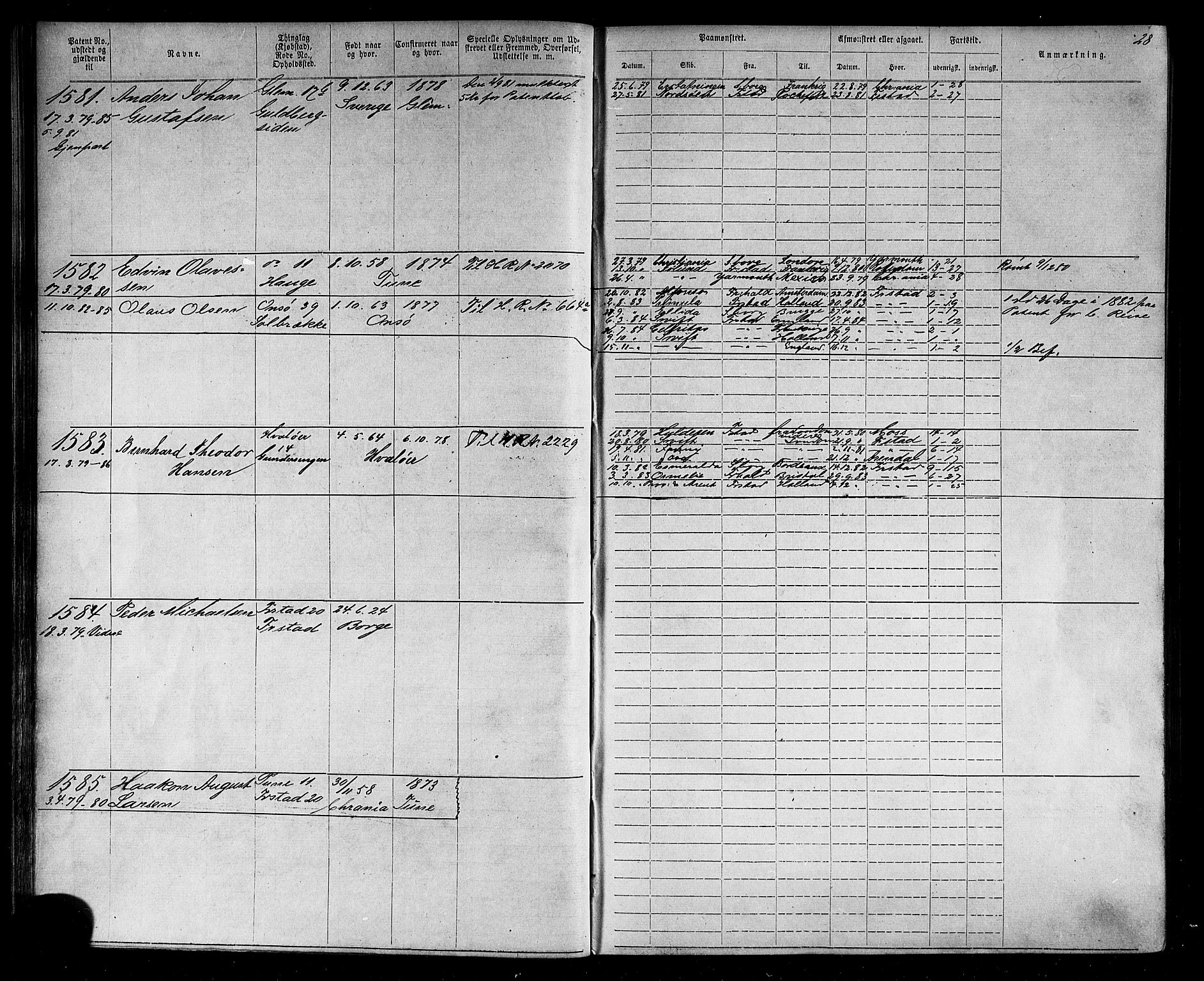 Fredrikstad mønstringskontor, AV/SAO-A-10569b/F/Fc/Fca/L0004: Annotasjonsrulle, 1885-1893, s. 30