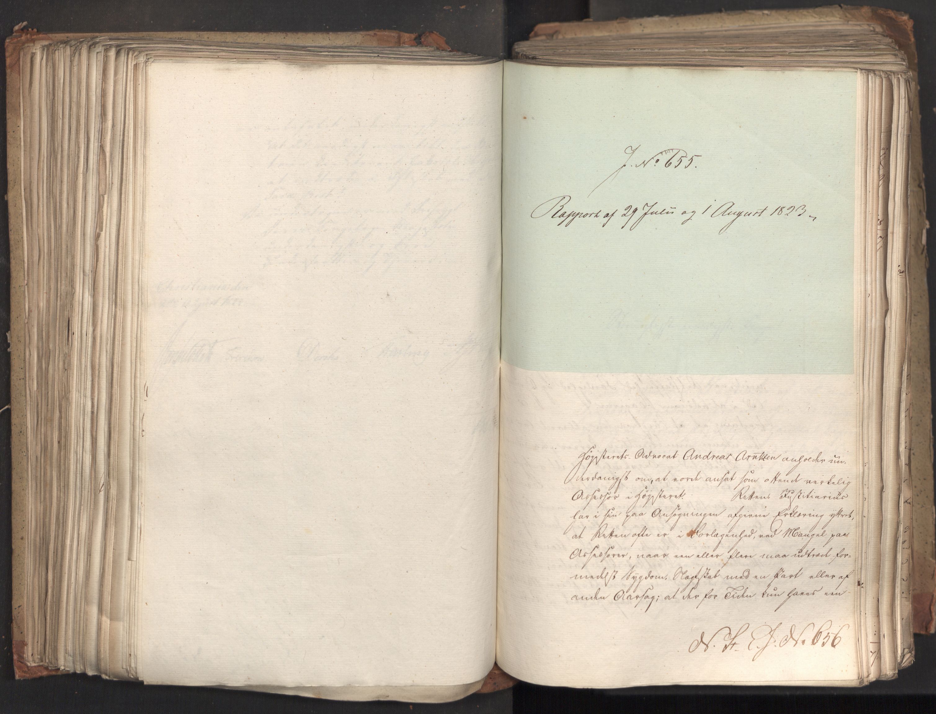 Statsrådsavdelingen i Stockholm, AV/RA-S-1003/D/Da/L0035: Regjeringsinnstillinger nr. 541-840, 1823, s. 297