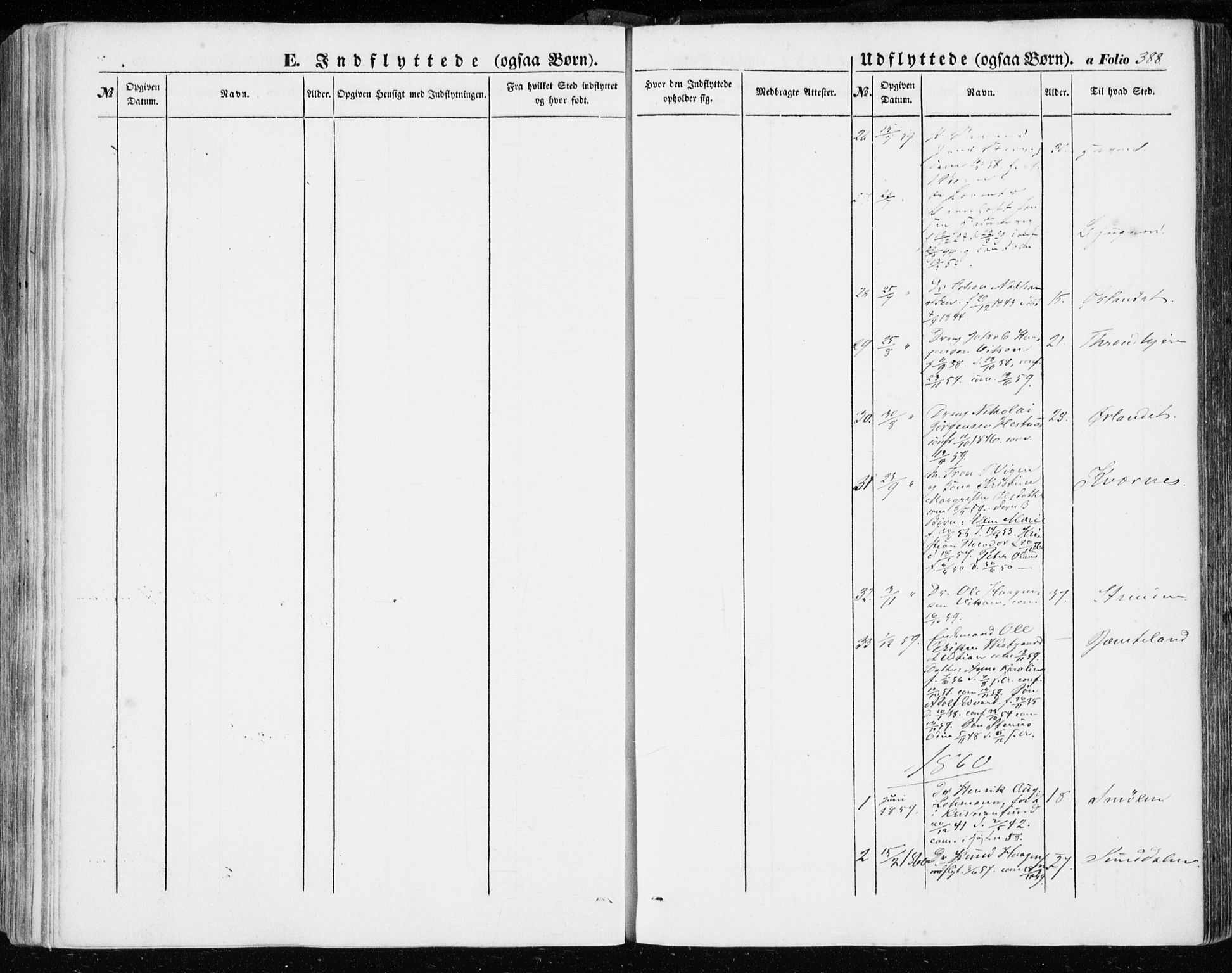 Ministerialprotokoller, klokkerbøker og fødselsregistre - Sør-Trøndelag, SAT/A-1456/634/L0530: Ministerialbok nr. 634A06, 1852-1860, s. 388