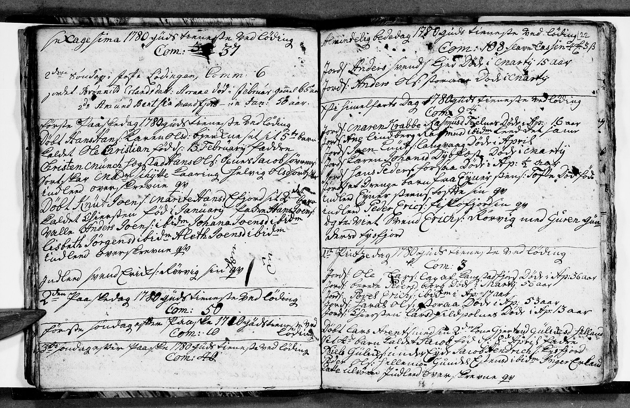 Ministerialprotokoller, klokkerbøker og fødselsregistre - Nordland, AV/SAT-A-1459/872/L1030: Ministerialbok nr. 872A05, 1775-1786, s. 22