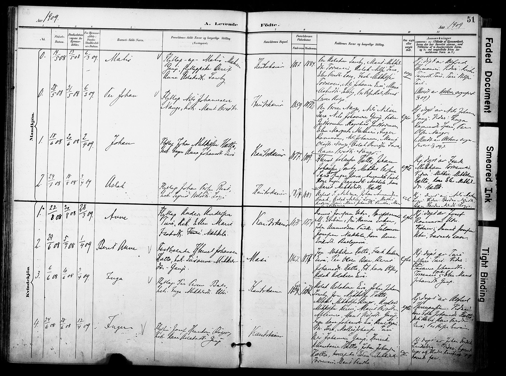Kautokeino sokneprestembete, AV/SATØ-S-1340/H/Ha/L0005.kirke: Ministerialbok nr. 5, 1896-1916, s. 51