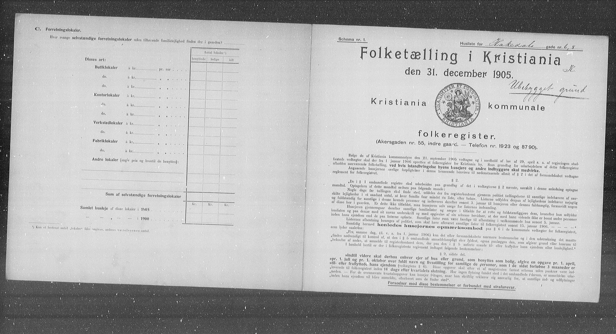 OBA, Kommunal folketelling 31.12.1905 for Kristiania kjøpstad, 1905, s. 17524