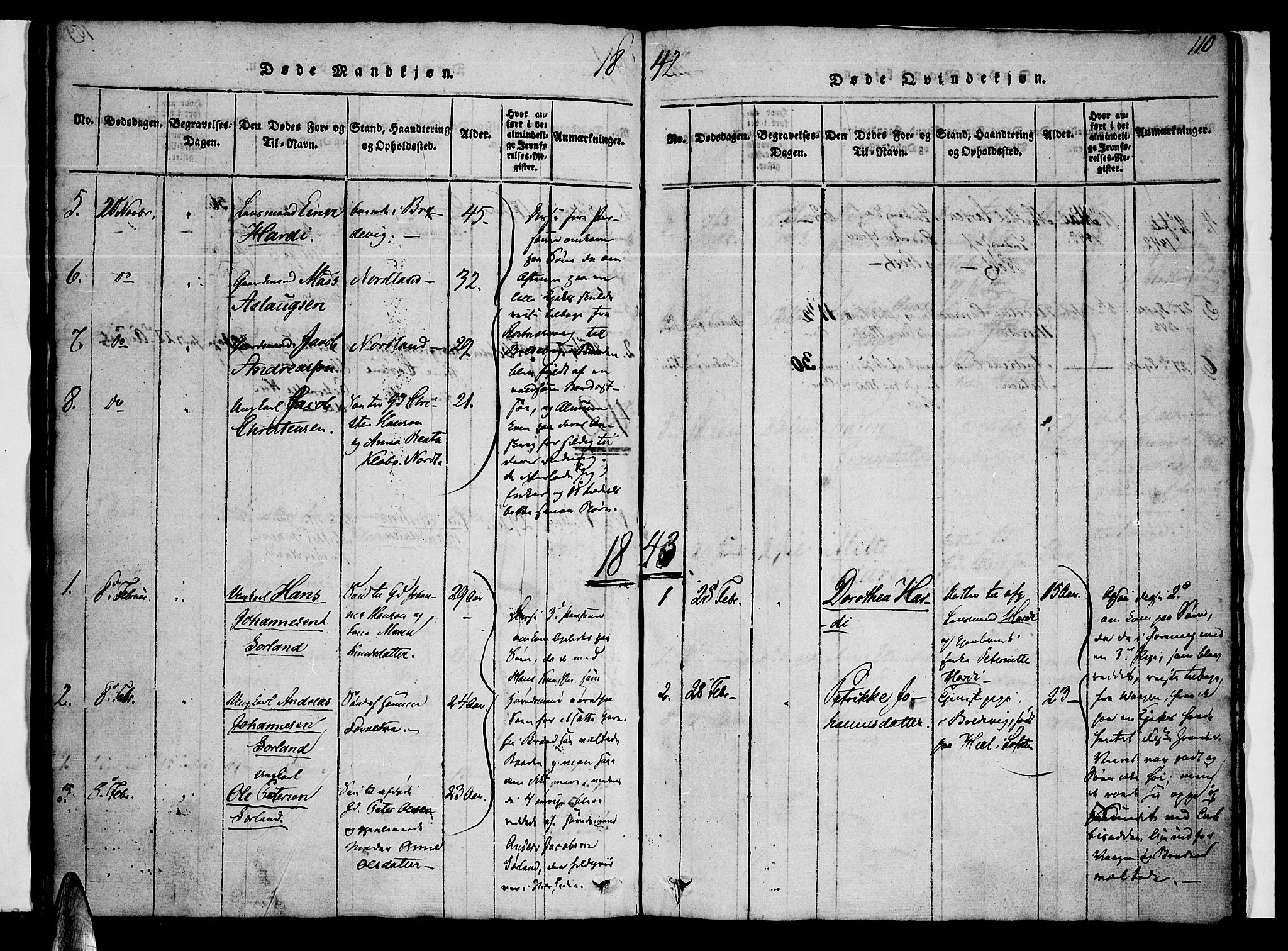 Ministerialprotokoller, klokkerbøker og fødselsregistre - Nordland, AV/SAT-A-1459/807/L0120: Ministerialbok nr. 807A03, 1821-1848, s. 110