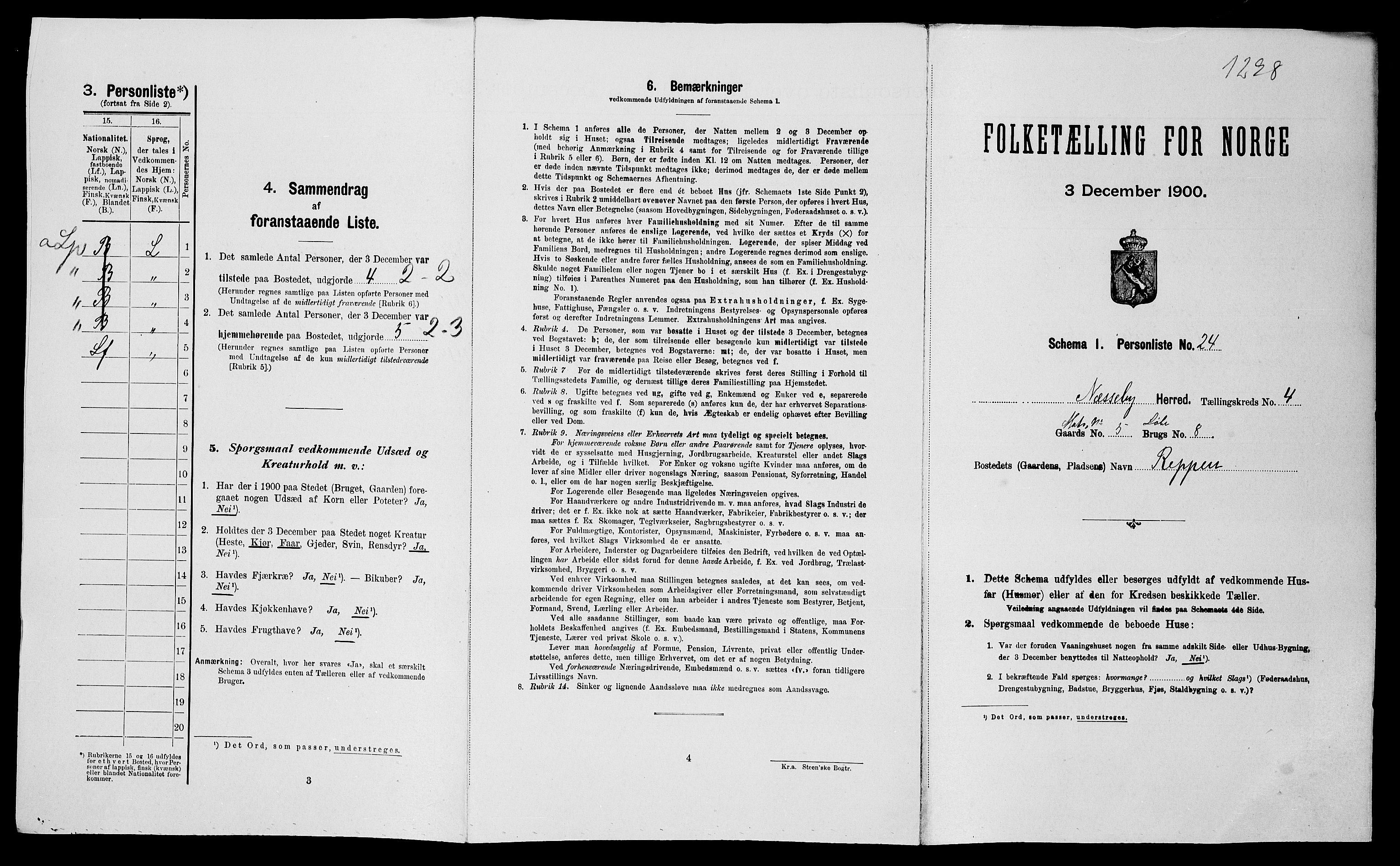 SATØ, Folketelling 1900 for 2027 Nesseby herred, 1900, s. 397