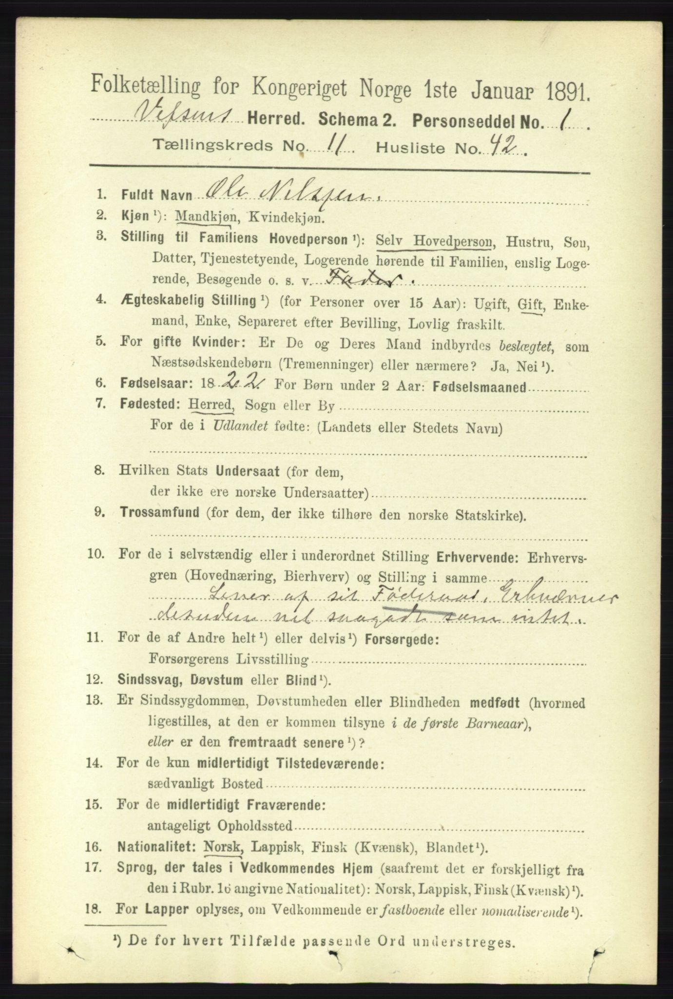 RA, Folketelling 1891 for 1824 Vefsn herred, 1891, s. 5899